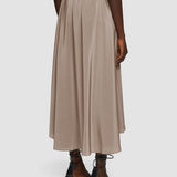 Grey Violet Crepe de Soie Silk Skirt - Joseph