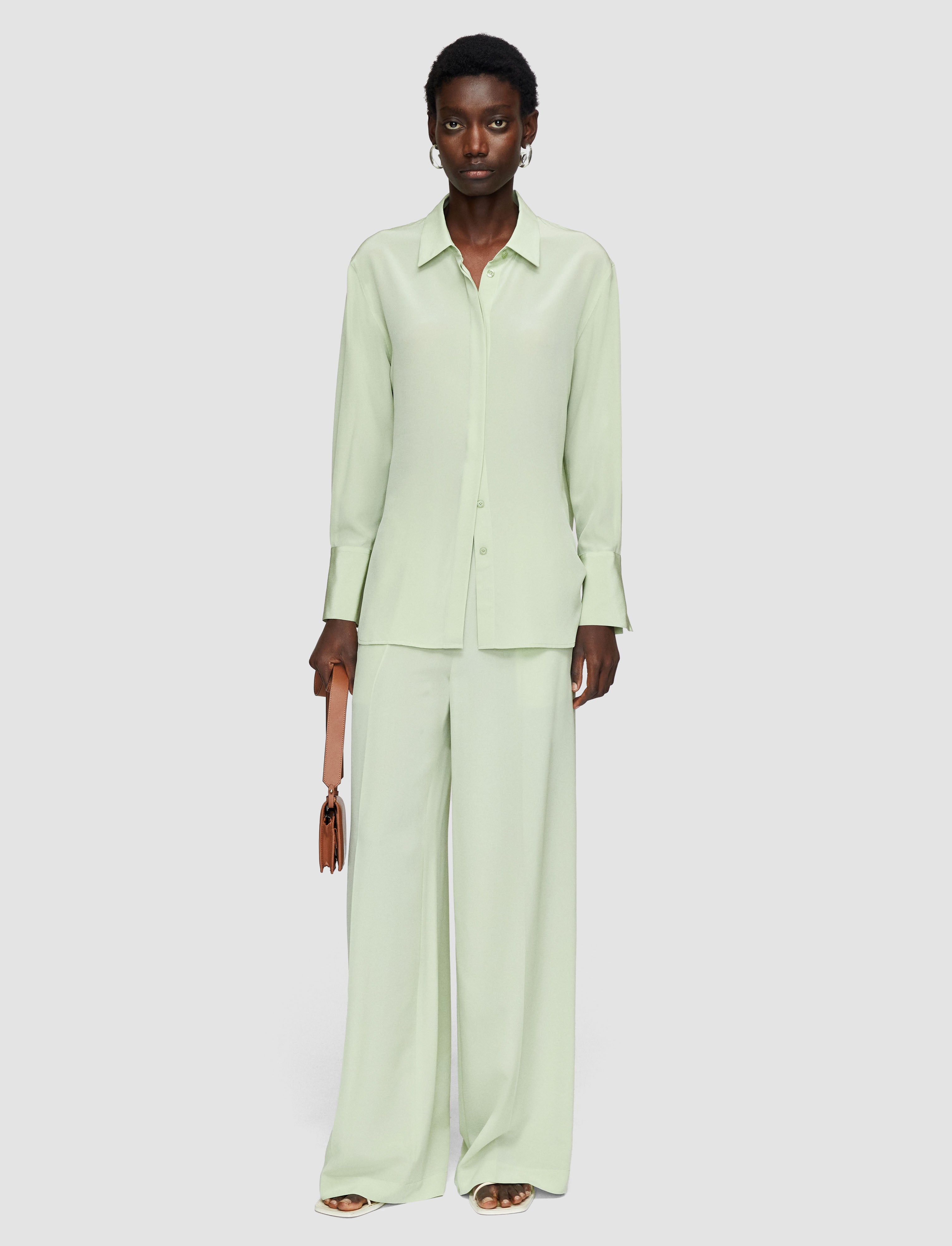 green-bold-crepe-de-soie-silk-blouse-JOSEPH