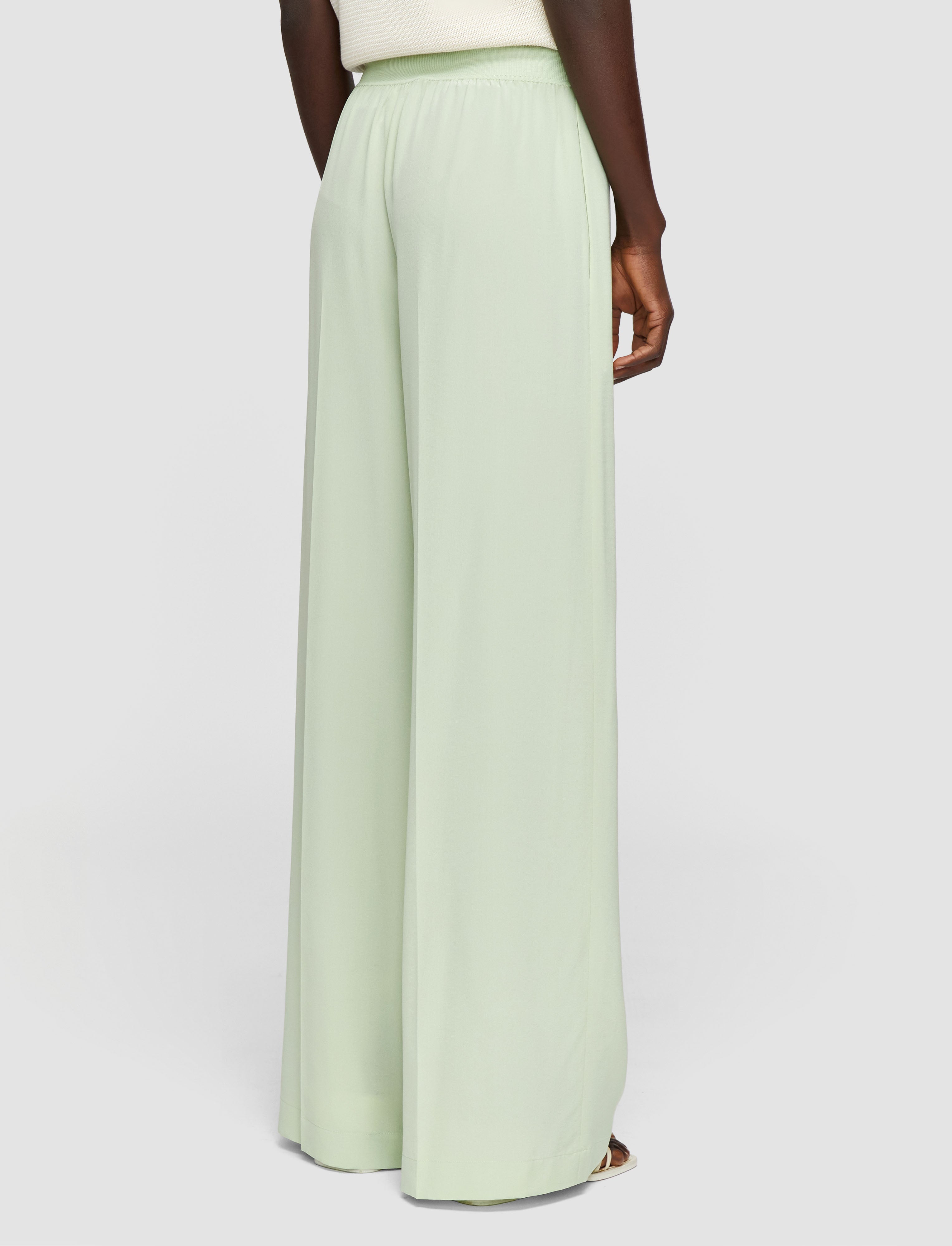 green-hulin-crepe-de-soie-silk-trousers-JOSEPH
