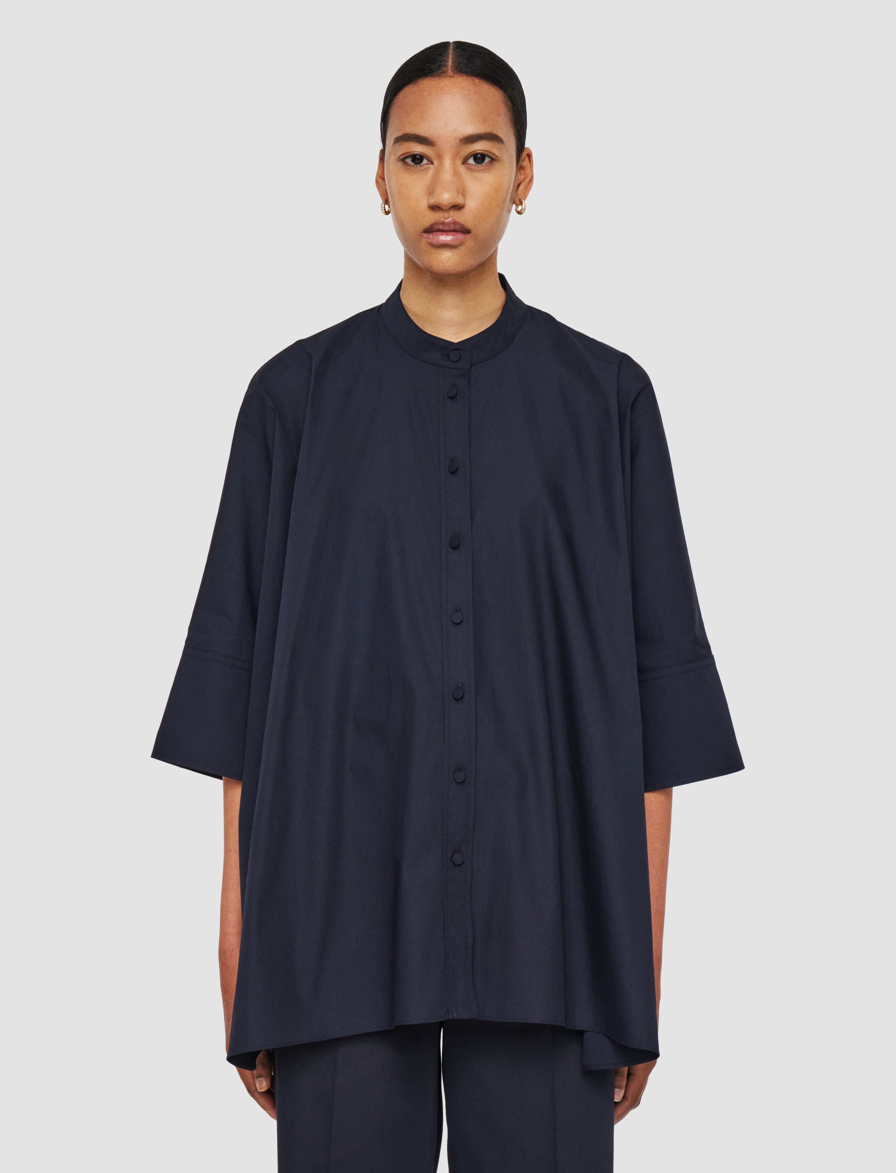 青-congo-poplin-cotton-シャツ-JOSEPH