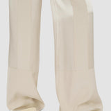 Beige Corto Shiny Matte Satin Trousers - Joseph