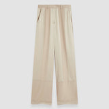 Beige Corto Shiny Matte Satin Trousers - Joseph