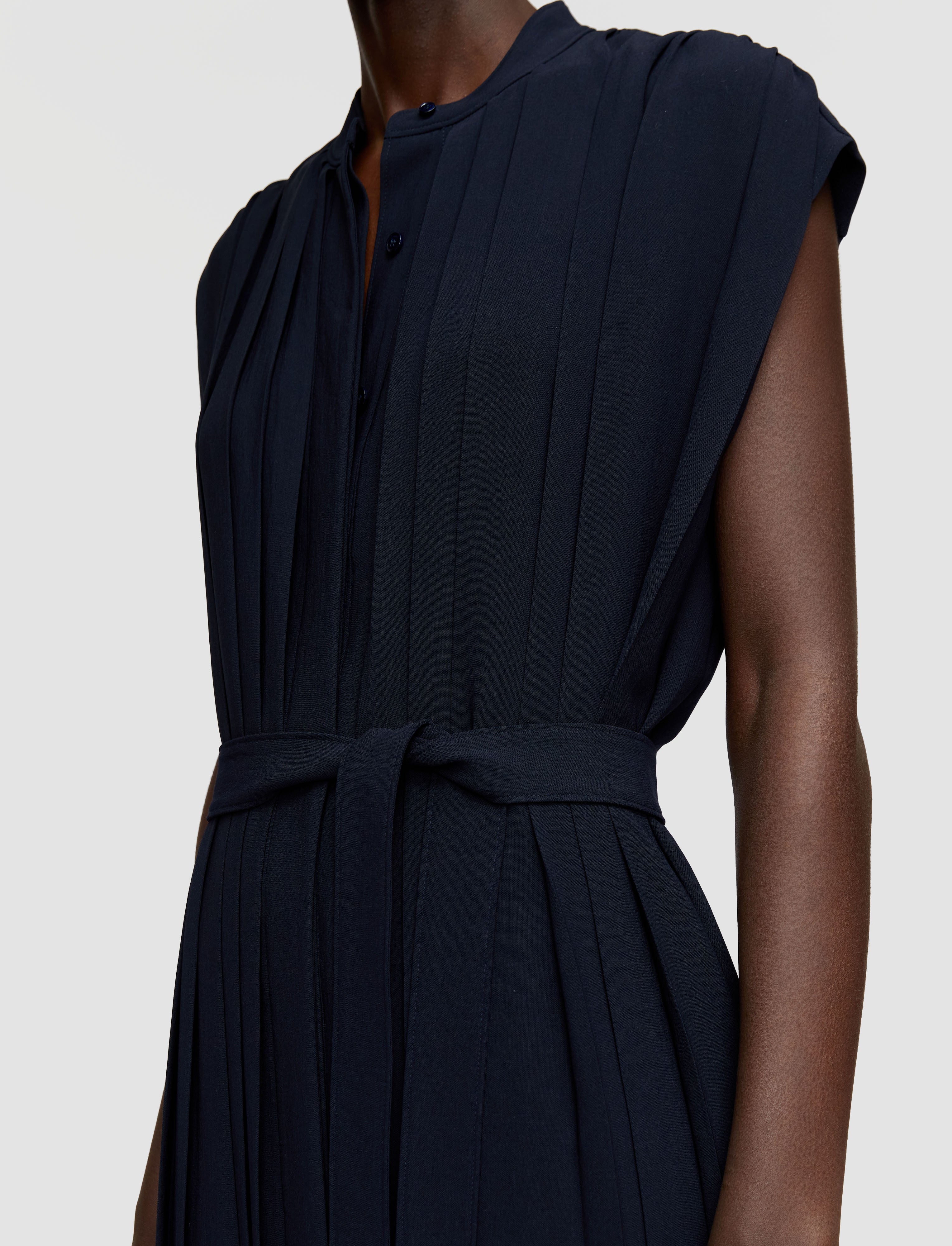 blue-davidge-airy-plisse-dress-JOSEPH