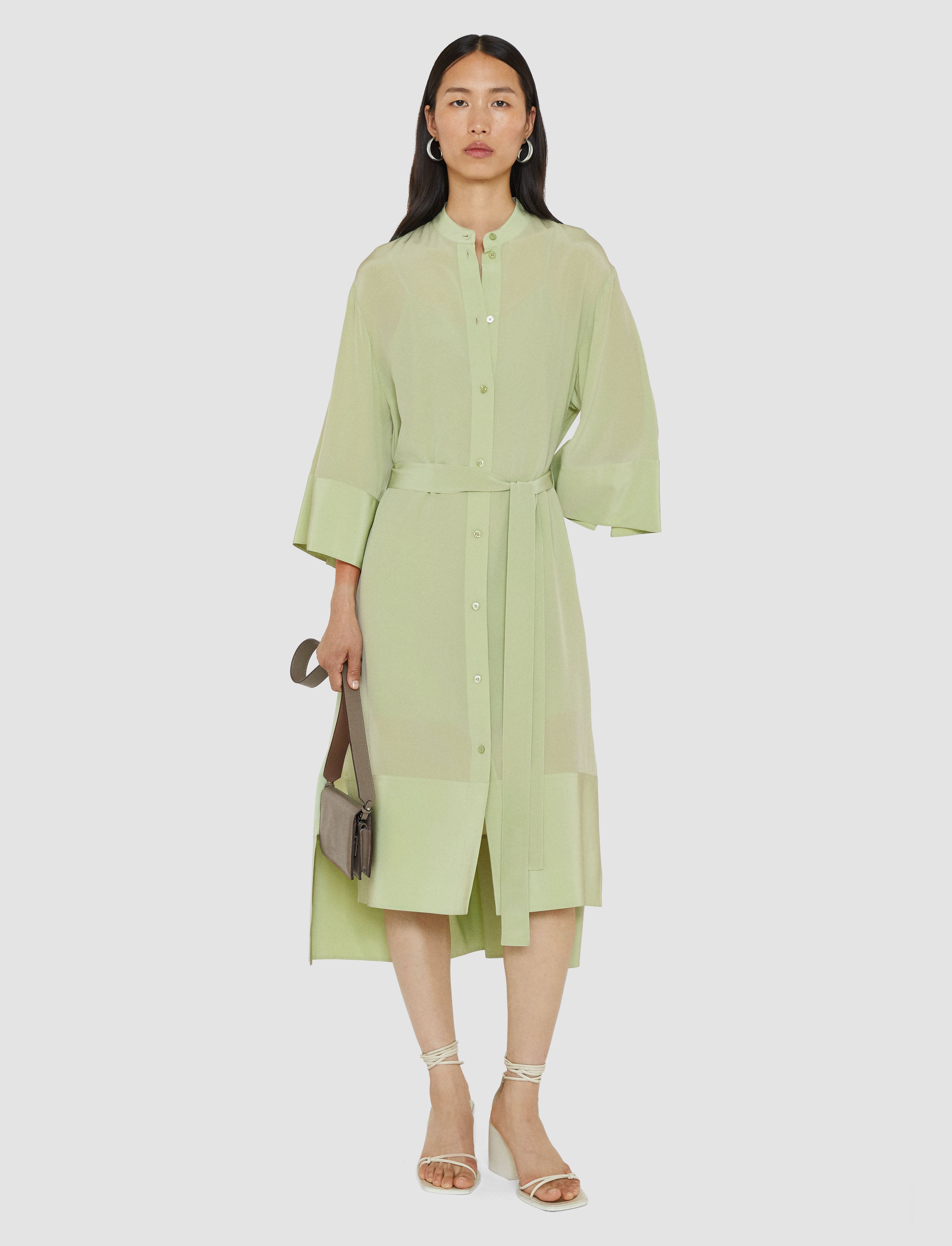 green-darius-crepe-de-soie-silk-dress-JOSEPH