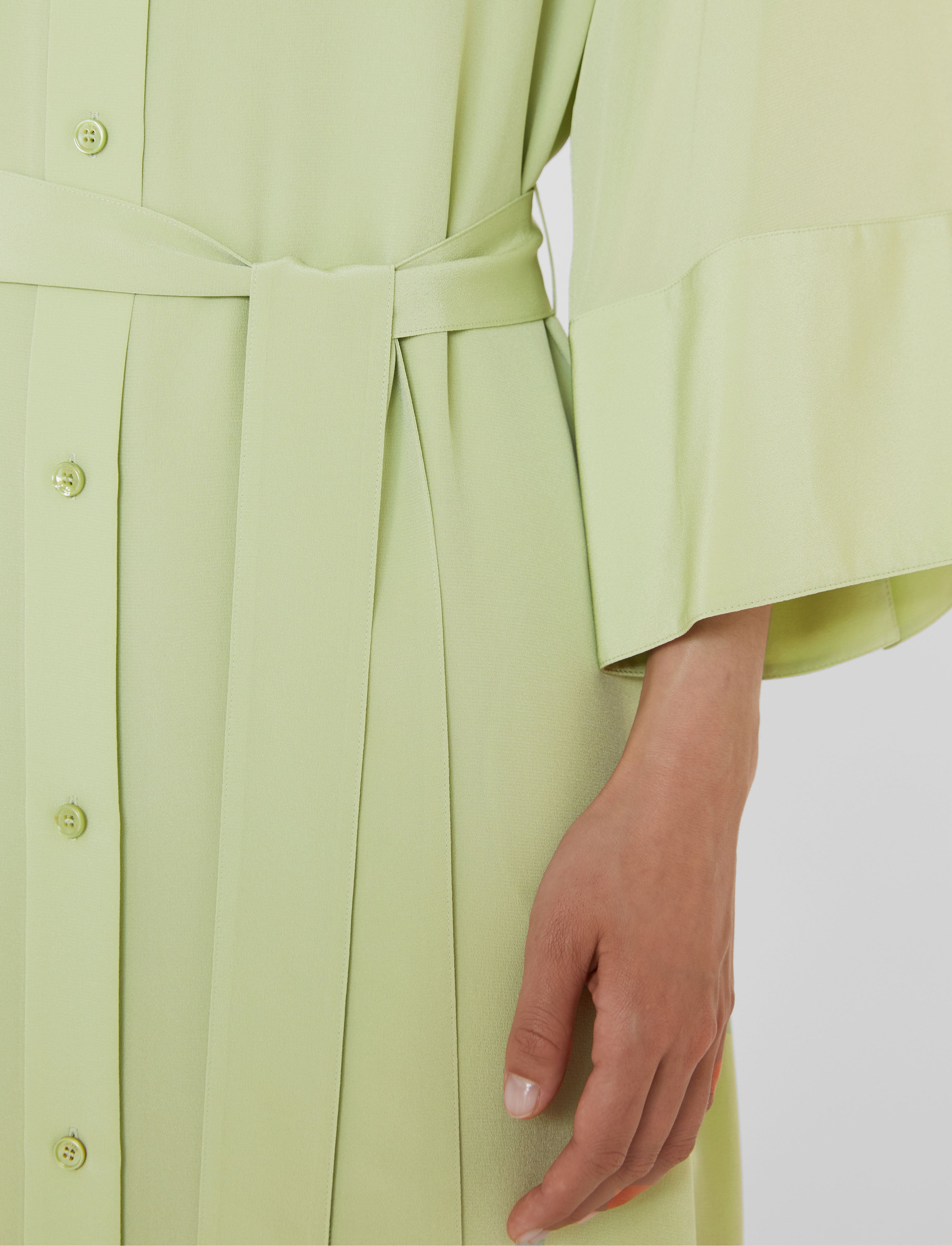 green-darius-crepe-de-soie-silk-dress-JOSEPH