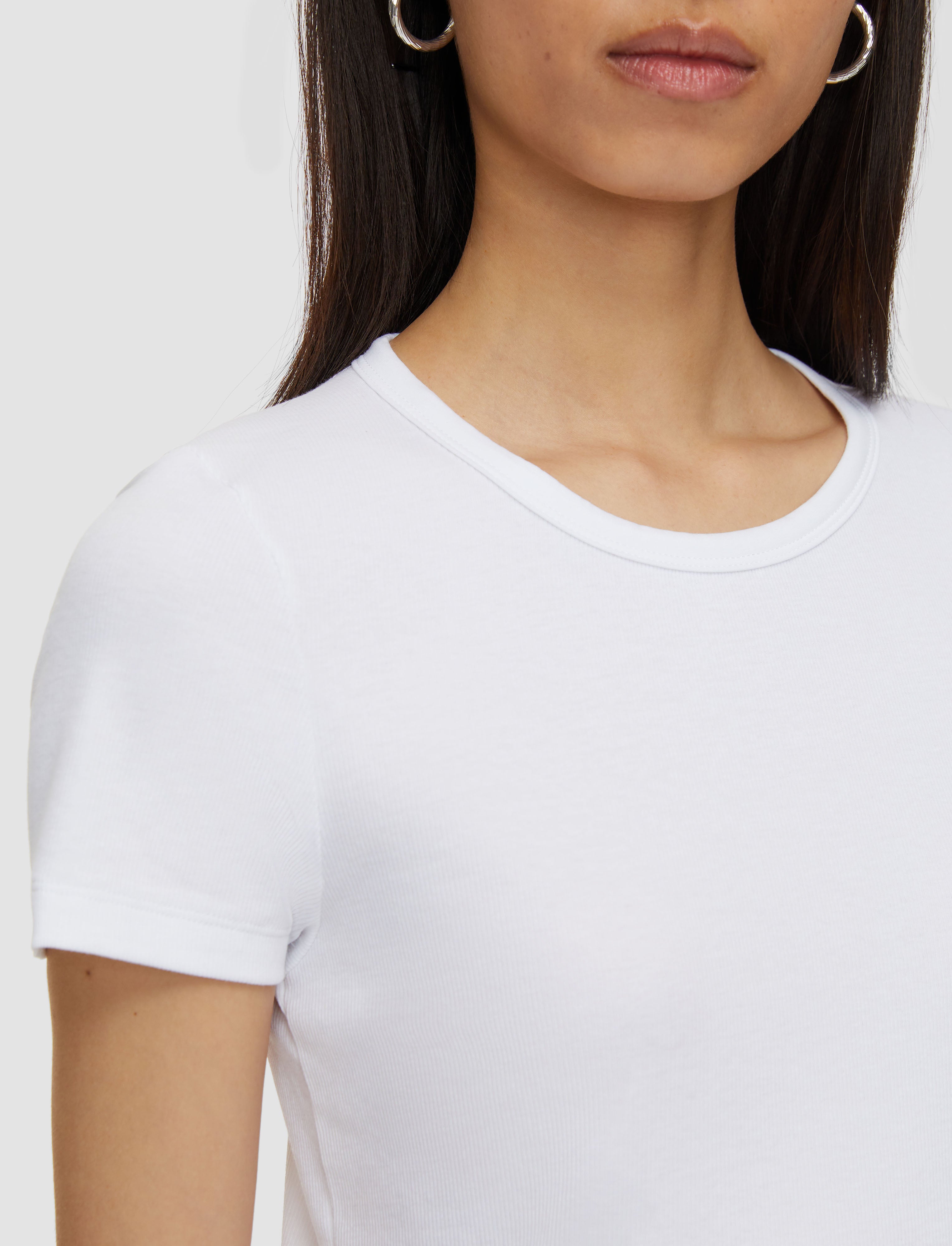 ホワイト-jersey-rib-tシャツ-JOSEPH