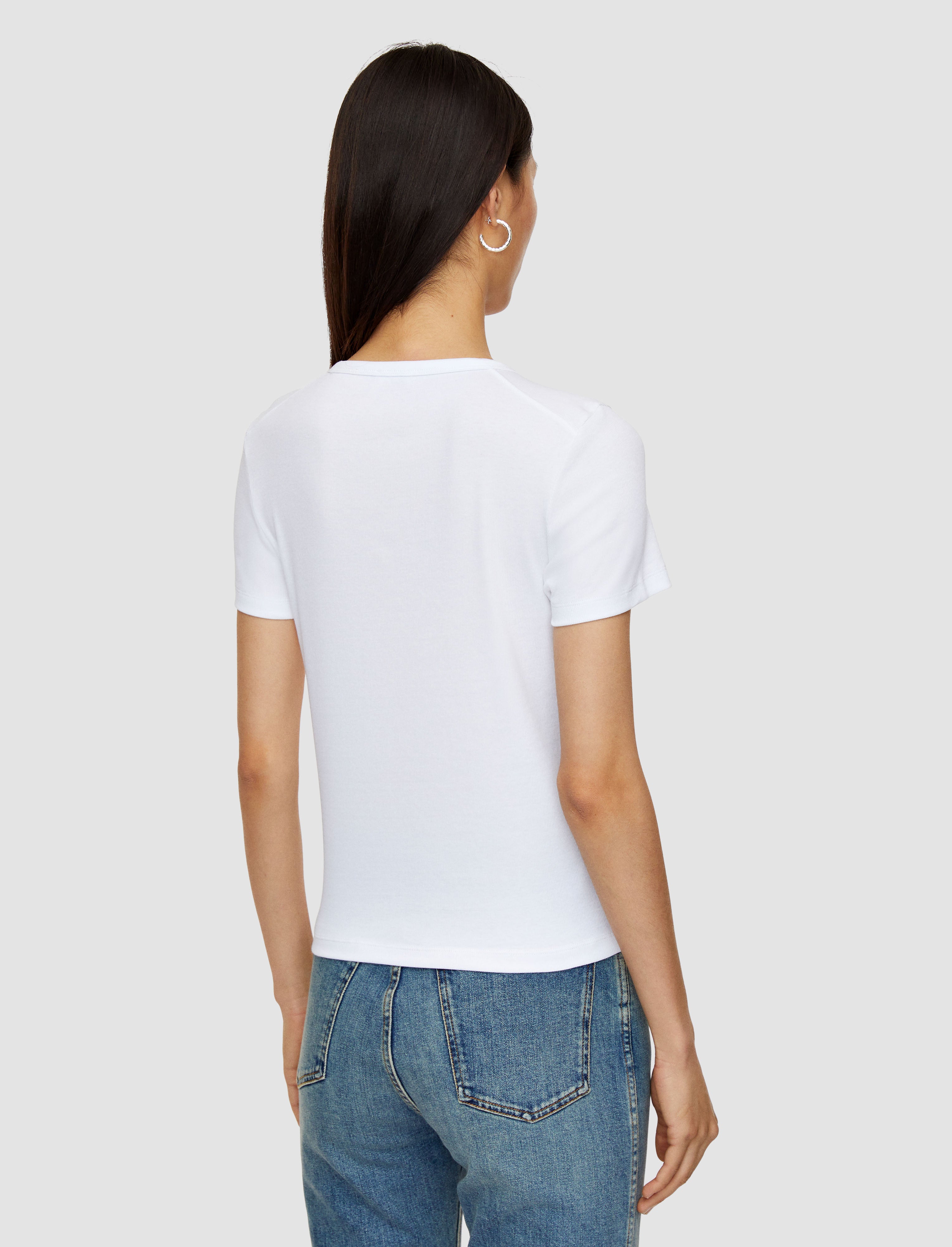 ホワイト-jersey-rib-tシャツ-JOSEPH