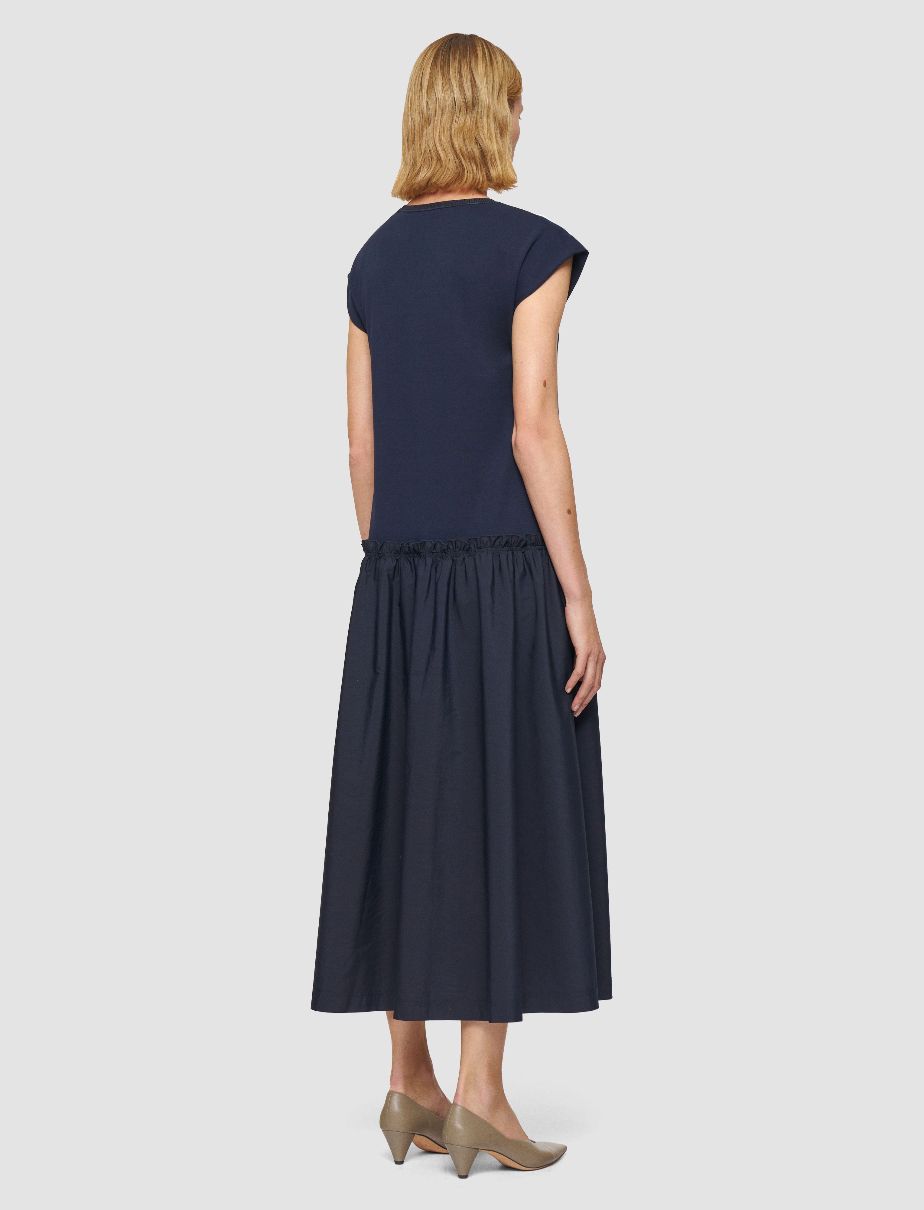 青-cotton-poplin-jersey-ドレス-JOSEPH