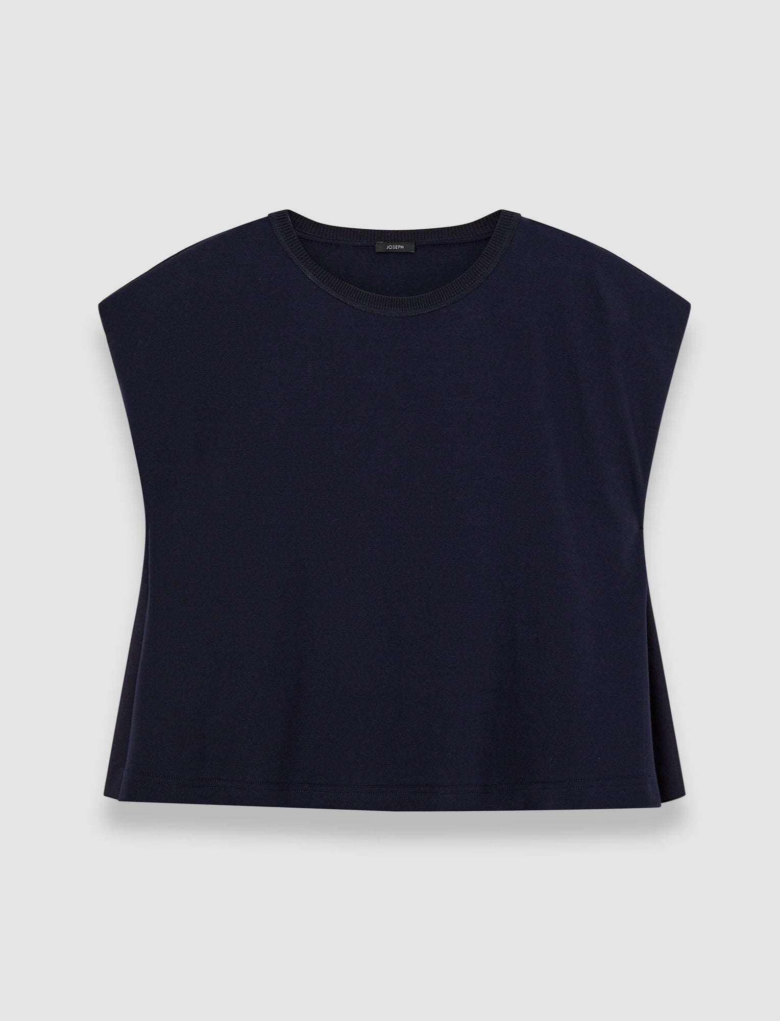 Cotton Poplin Jersey T-Shirt in Blue JOSEPH GB