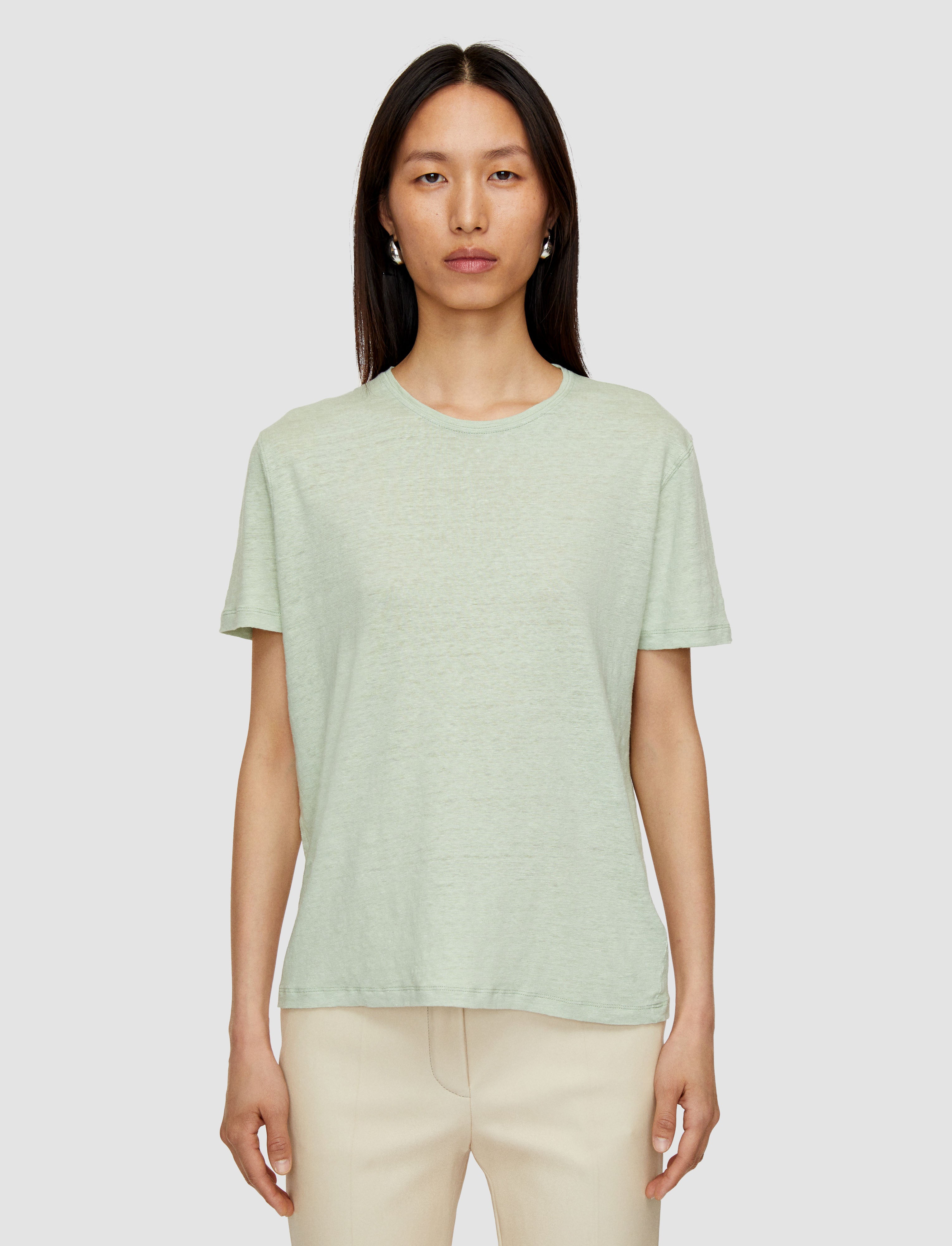green-linen-jersey-t-shirt-JOSEPH