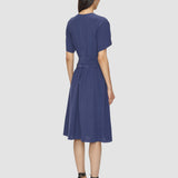 Lowri Crepe de Chine Knot Silk Dress