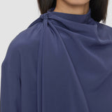 Juliana Crepe de Chine Knot Silk Blouse