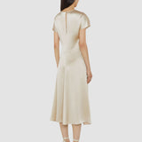 Geegee Ruched Silk Satin Dress