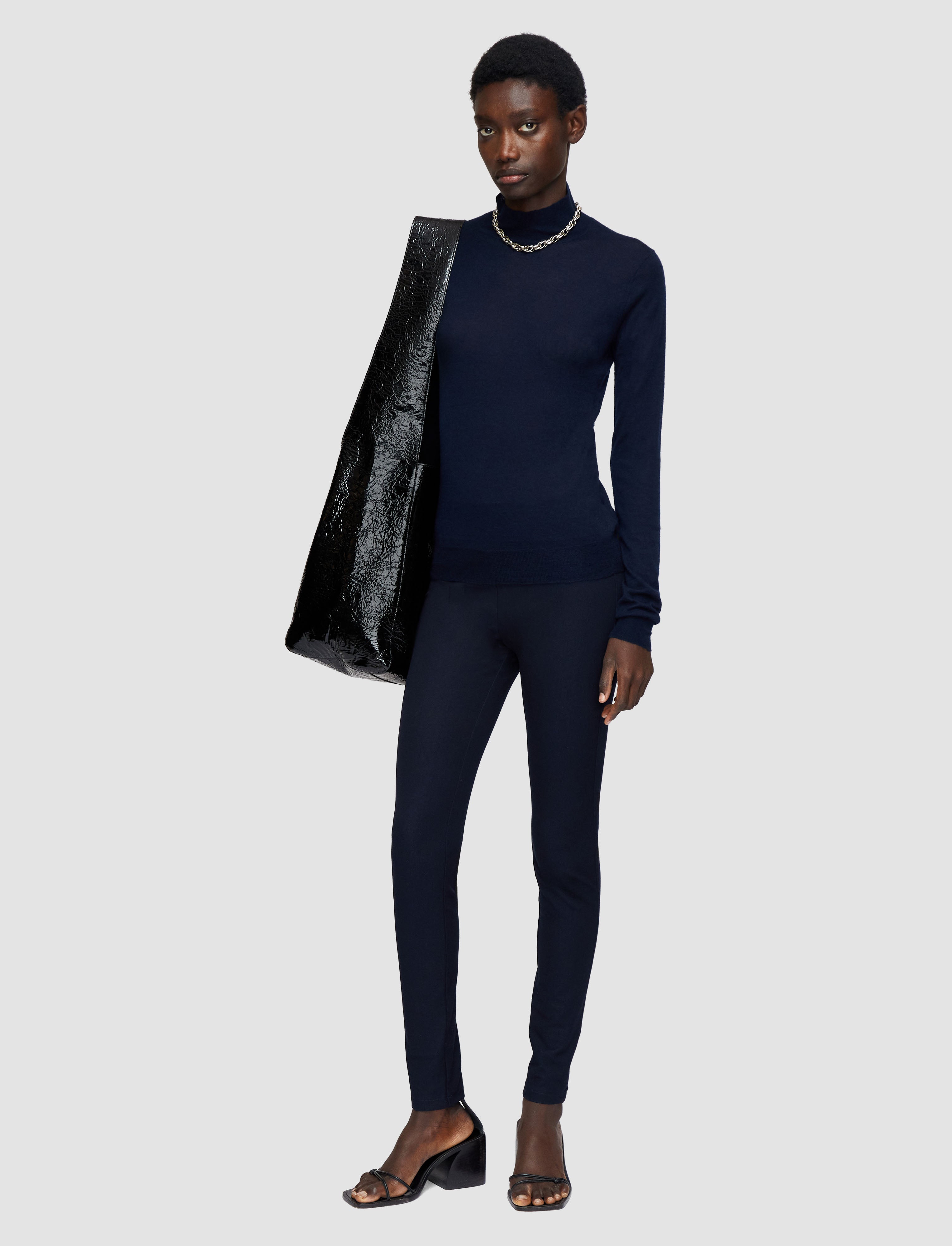 blue-gabardine-stretch-leggings-JOSEPH