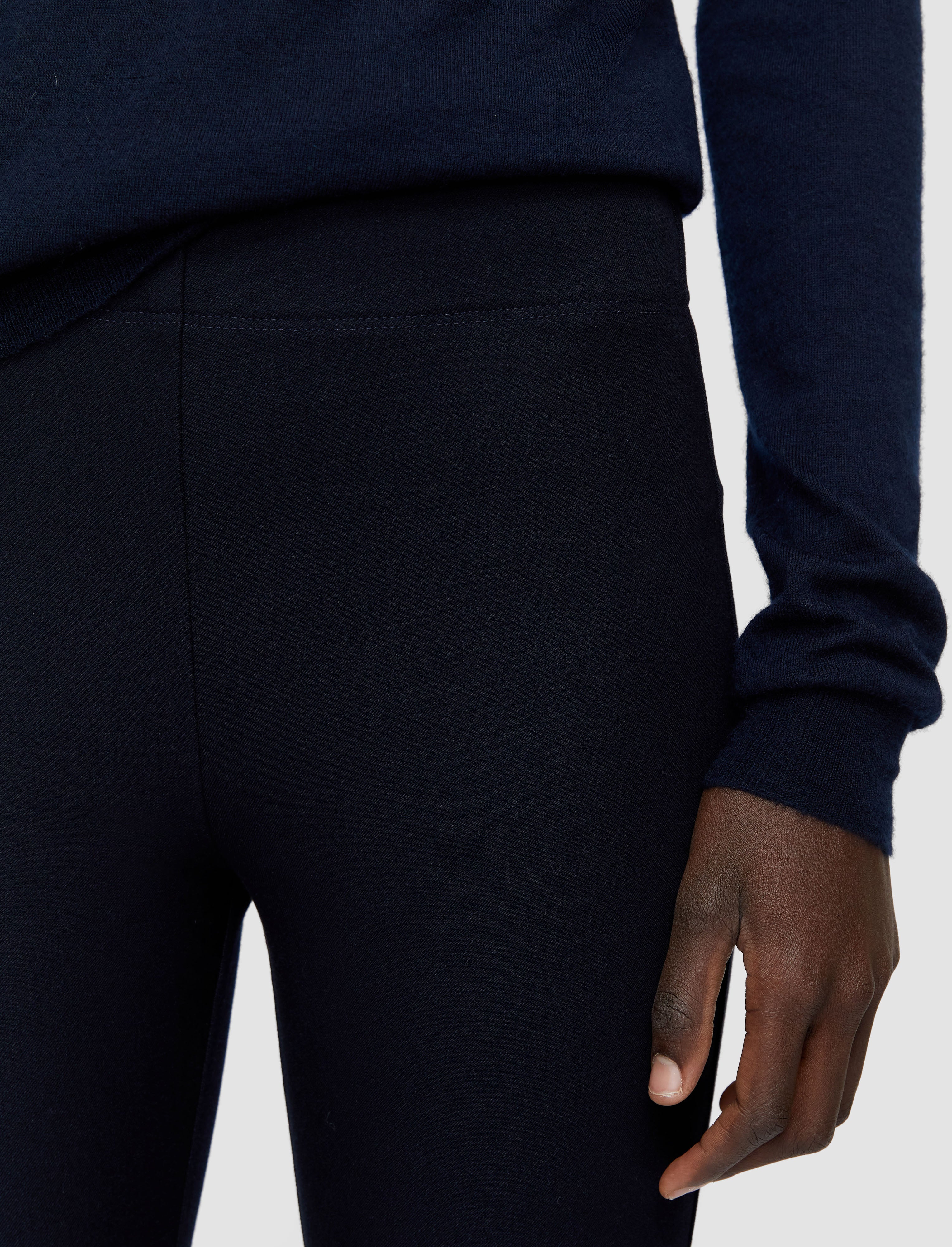blue-gabardine-stretch-leggings-JOSEPH