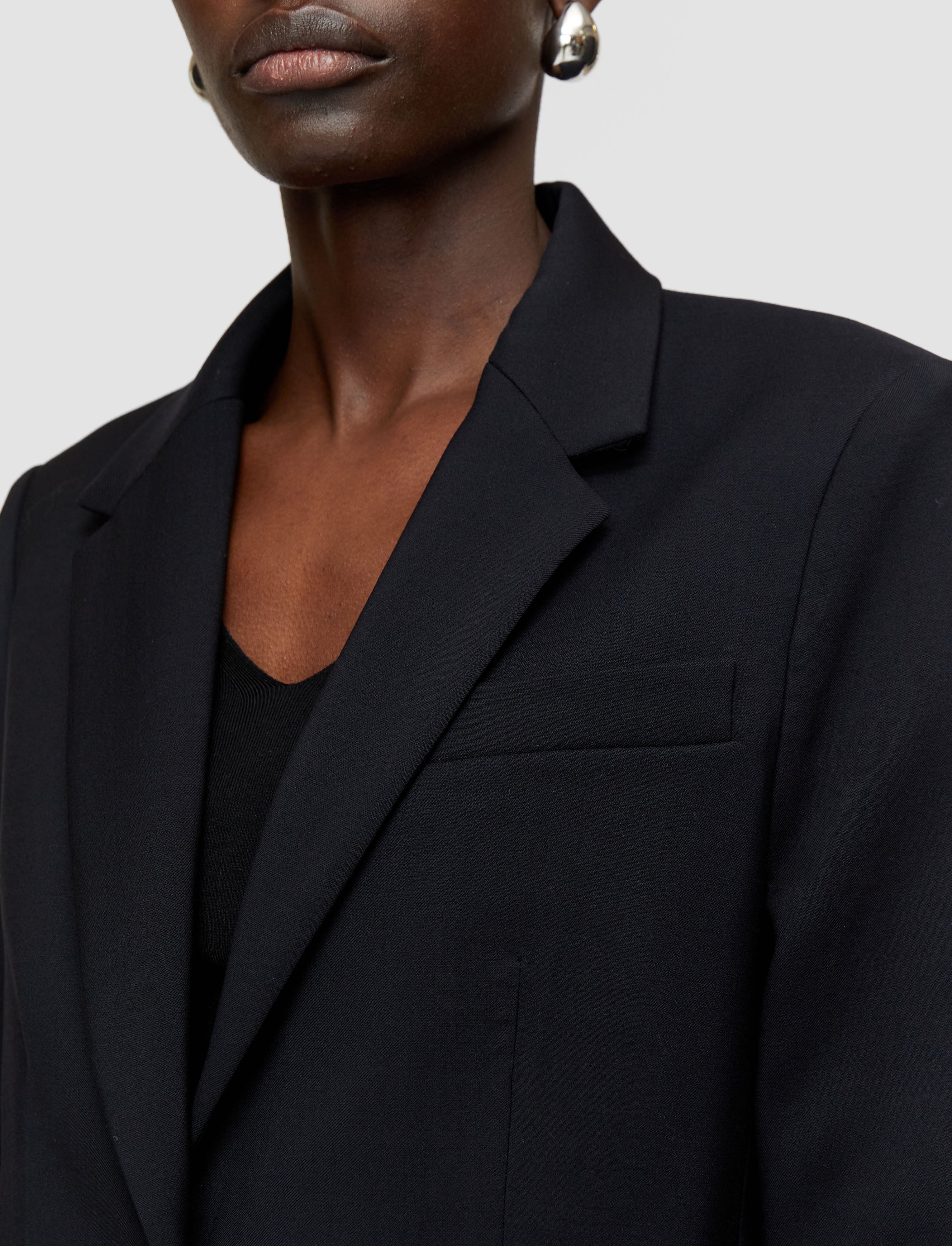 ブラック-tailoring-wool-stretch-jackie-ジャケット-JOSEPH
