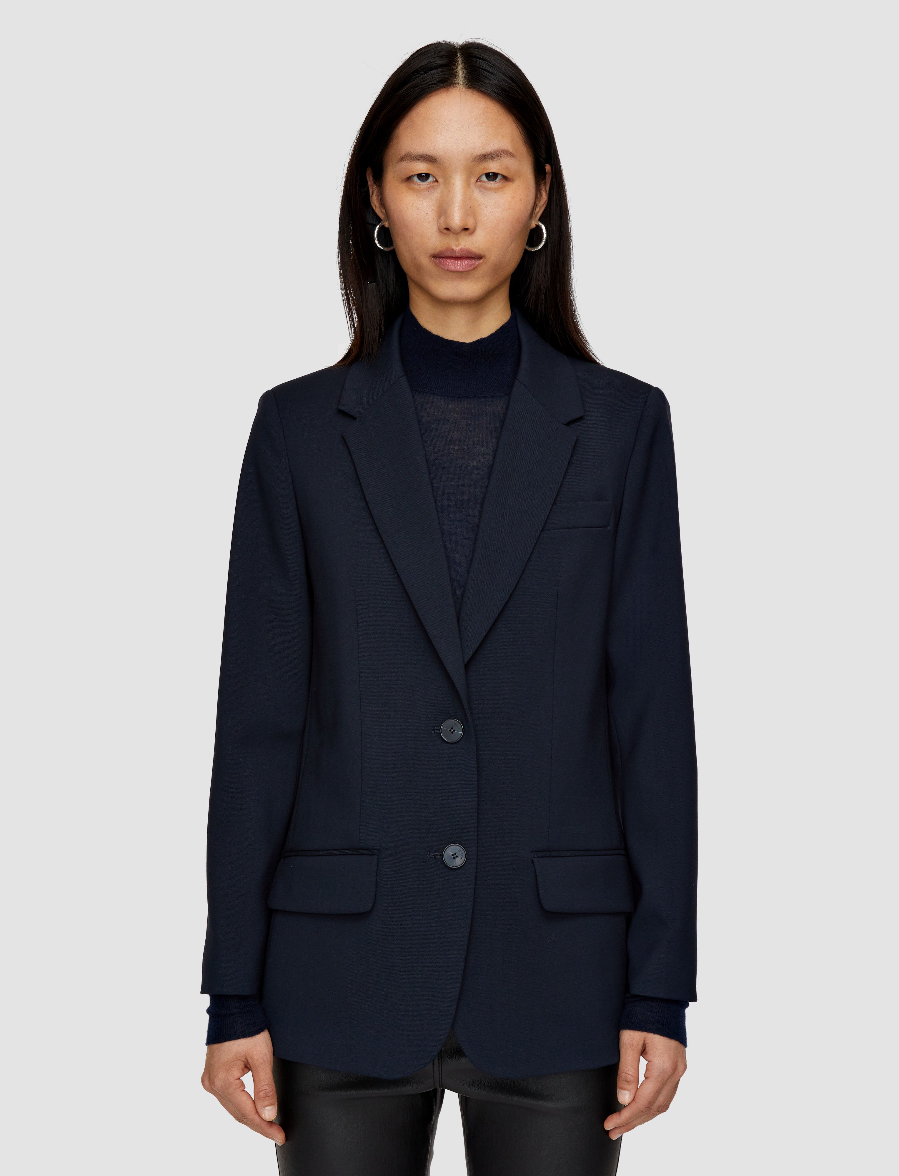 bleu-veste-jackie-en-laine-stretch-JOSEPH