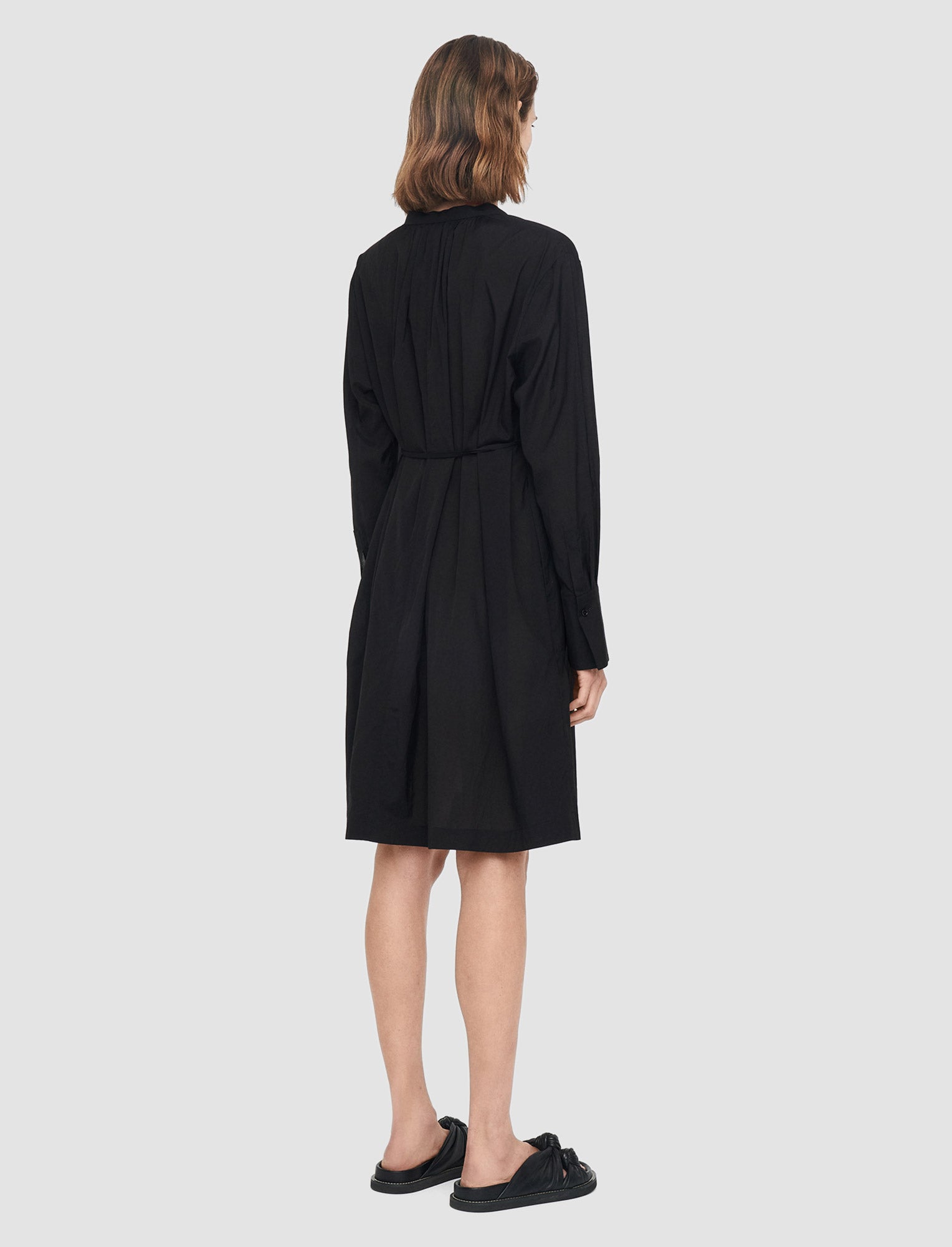 black-airy-cotton-viscose-dartmouth-dress-JOSEPH