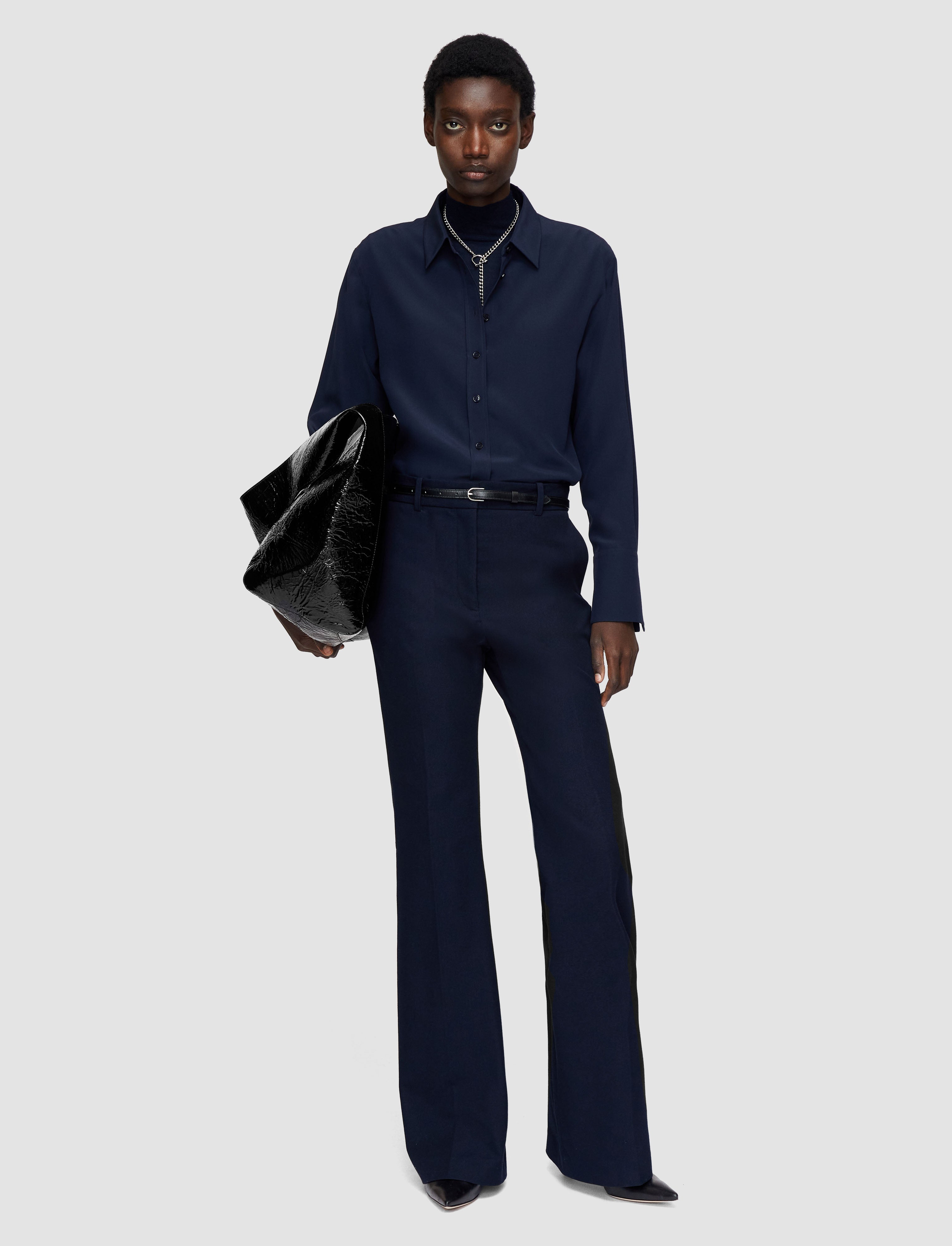 blue-tafira-gabardine-stretch-trousers-JOSEPH