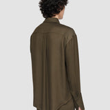Green Viscose Twill Felicien Blouse - Joseph