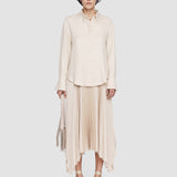 Beige Viscose Twill Felicien Blouse - Joseph