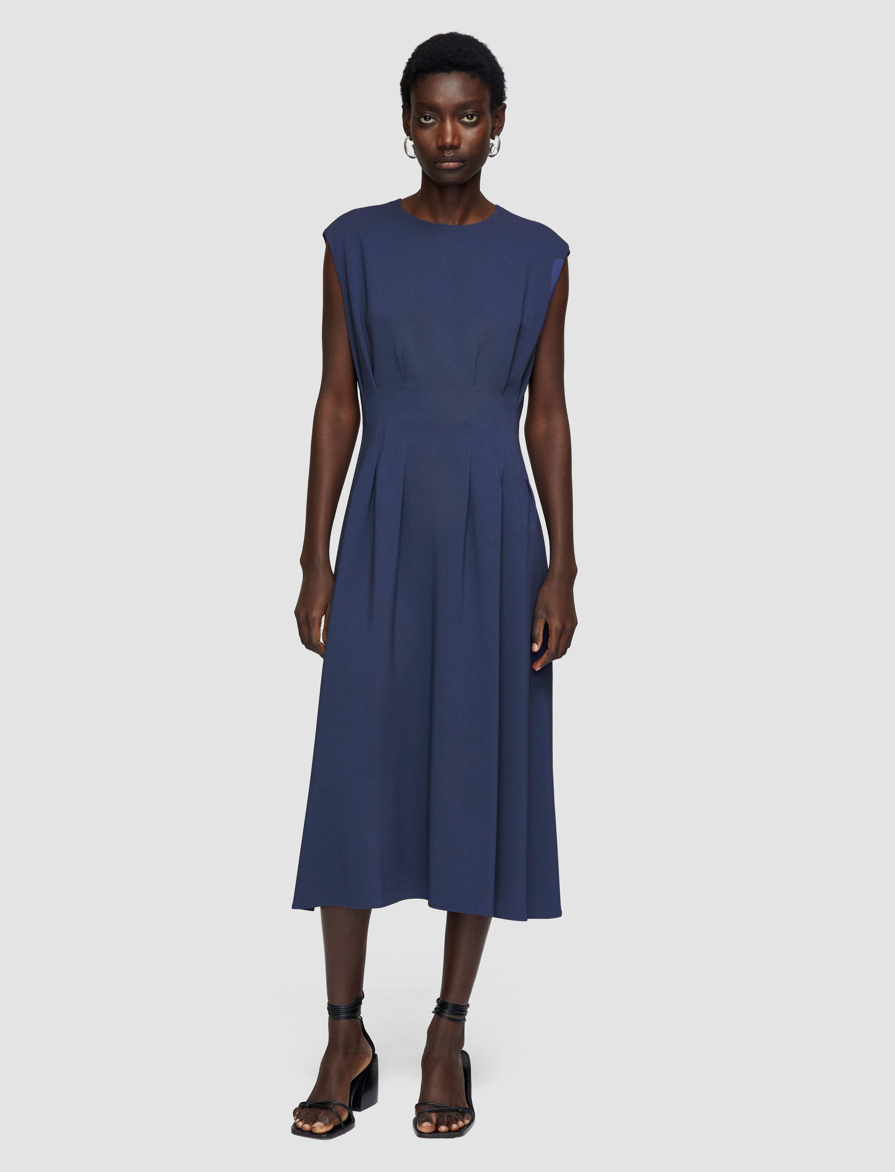 blue-delma-comfort-cady-dress-JOSEPH