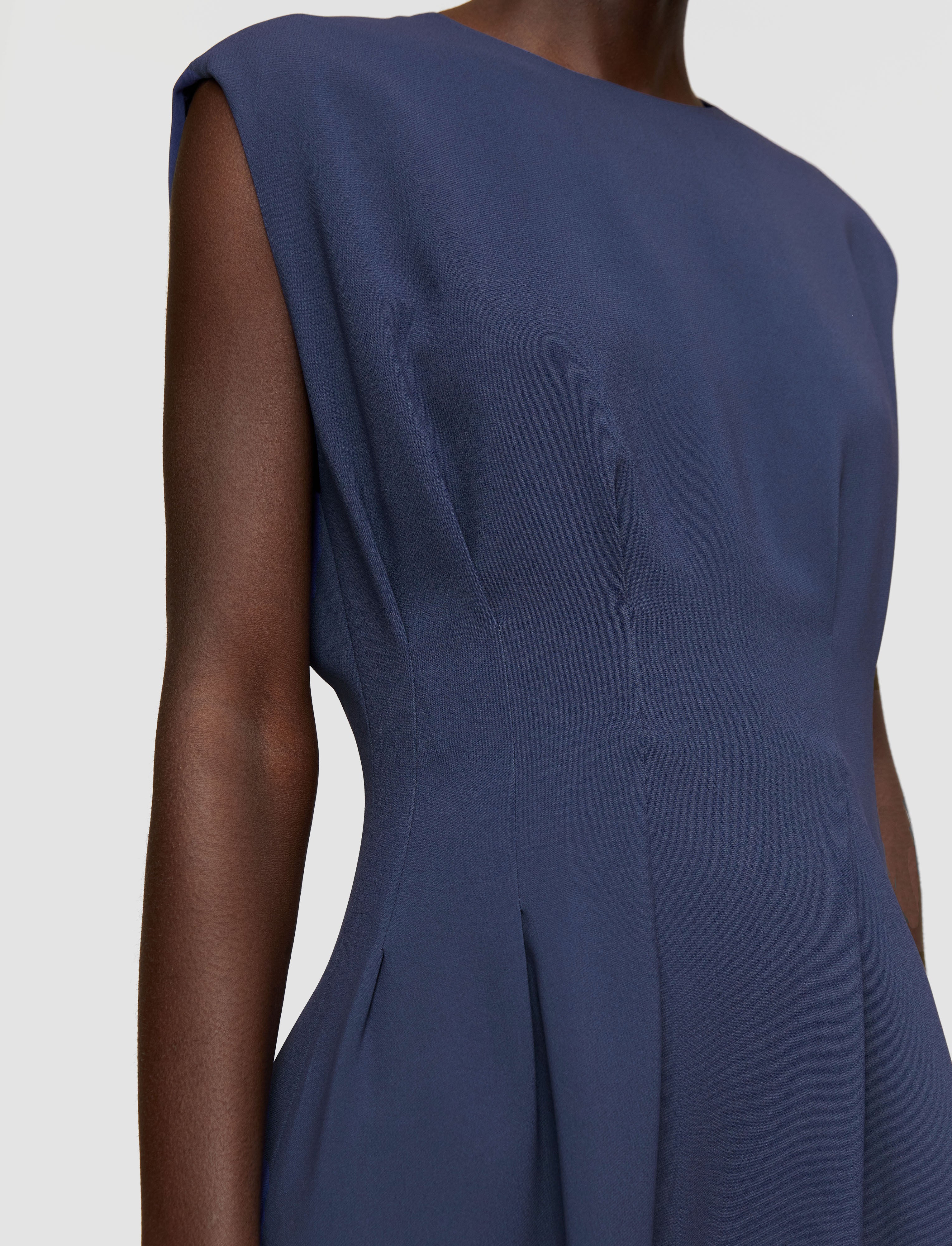 blue-delma-comfort-cady-dress-JOSEPH