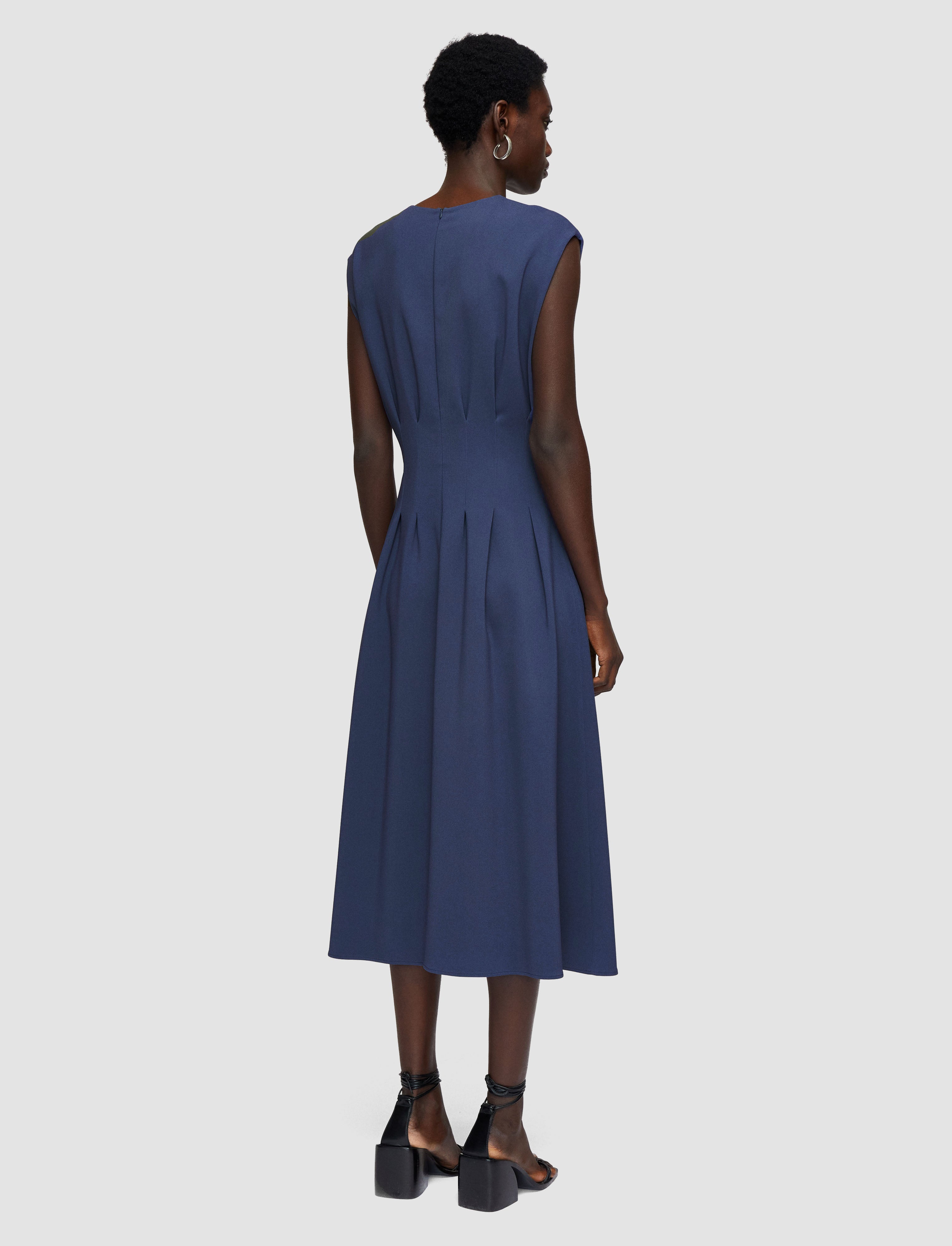 blue-delma-comfort-cady-dress-JOSEPH