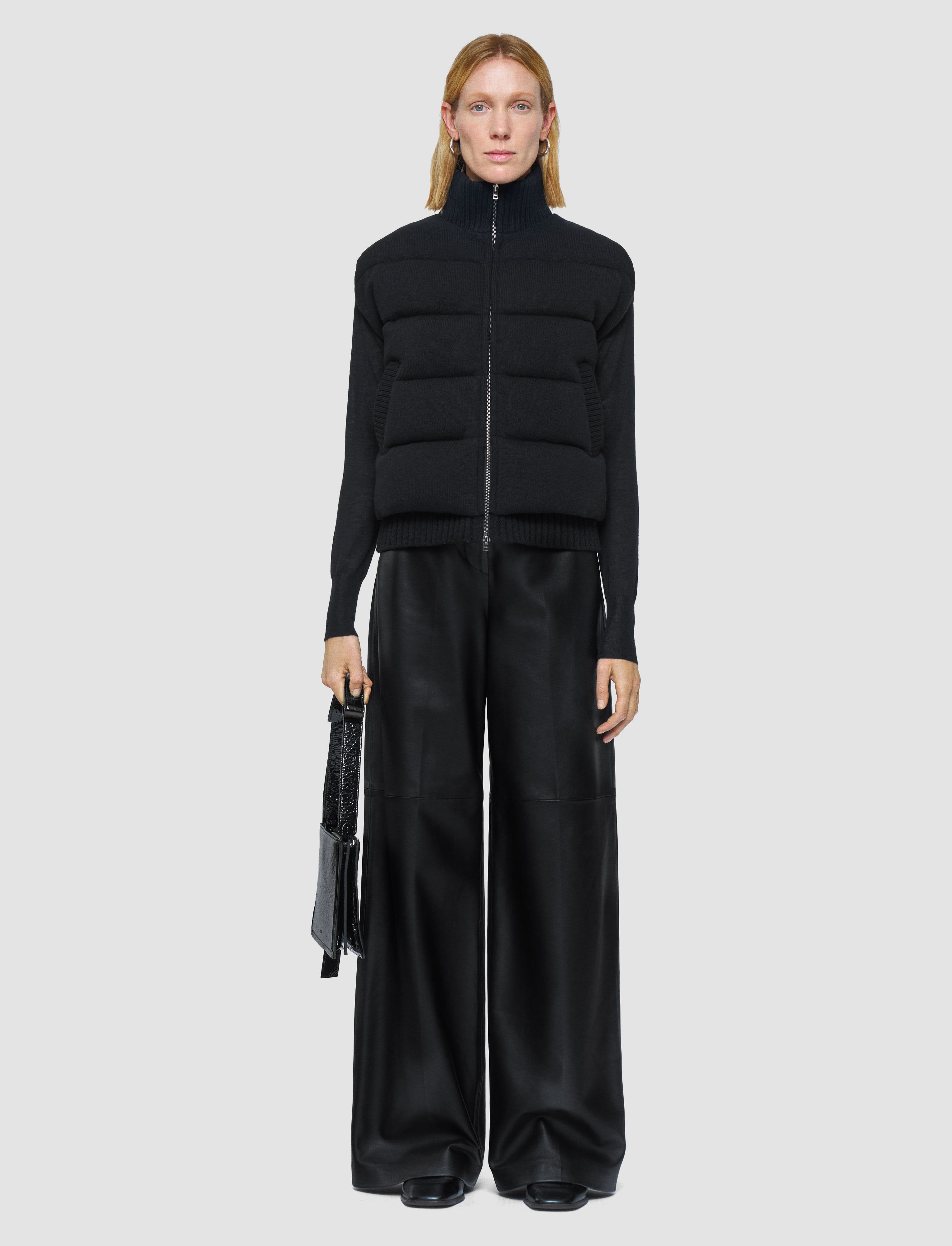 black-knitted-down-puffer-gilet-JOSEPH