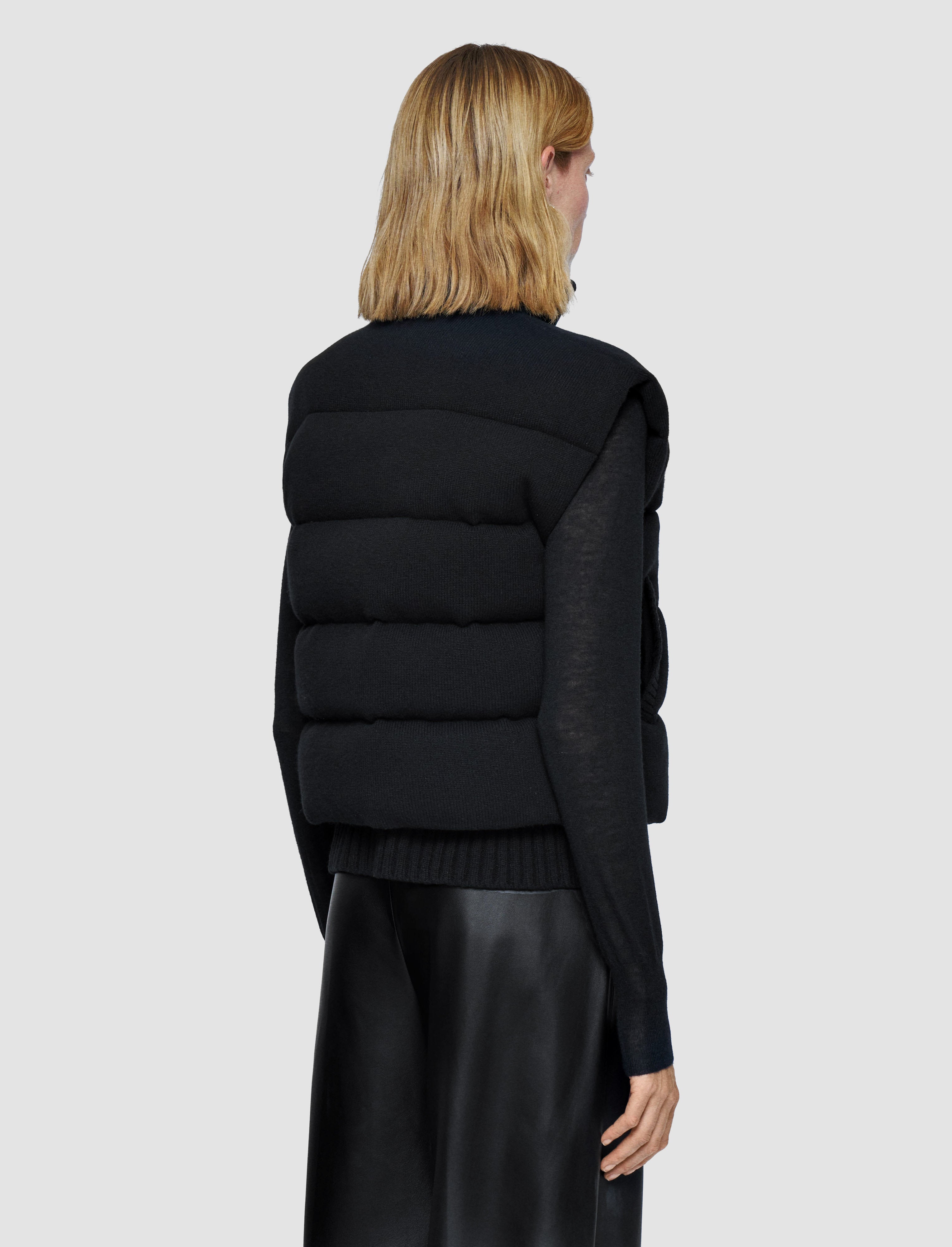 black-knitted-down-puffer-gilet-JOSEPH