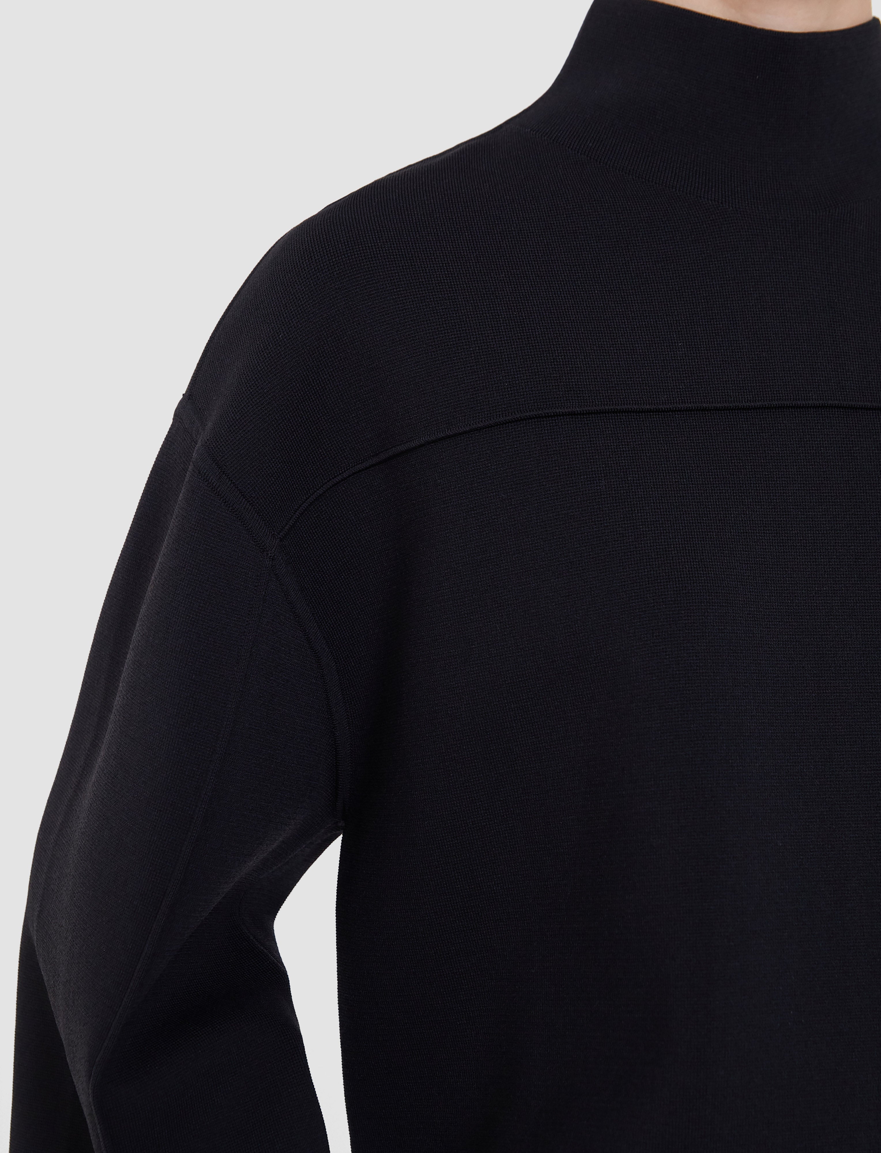 ブラック-larrey-compact-milano-knit-トップ-JOSEPH
