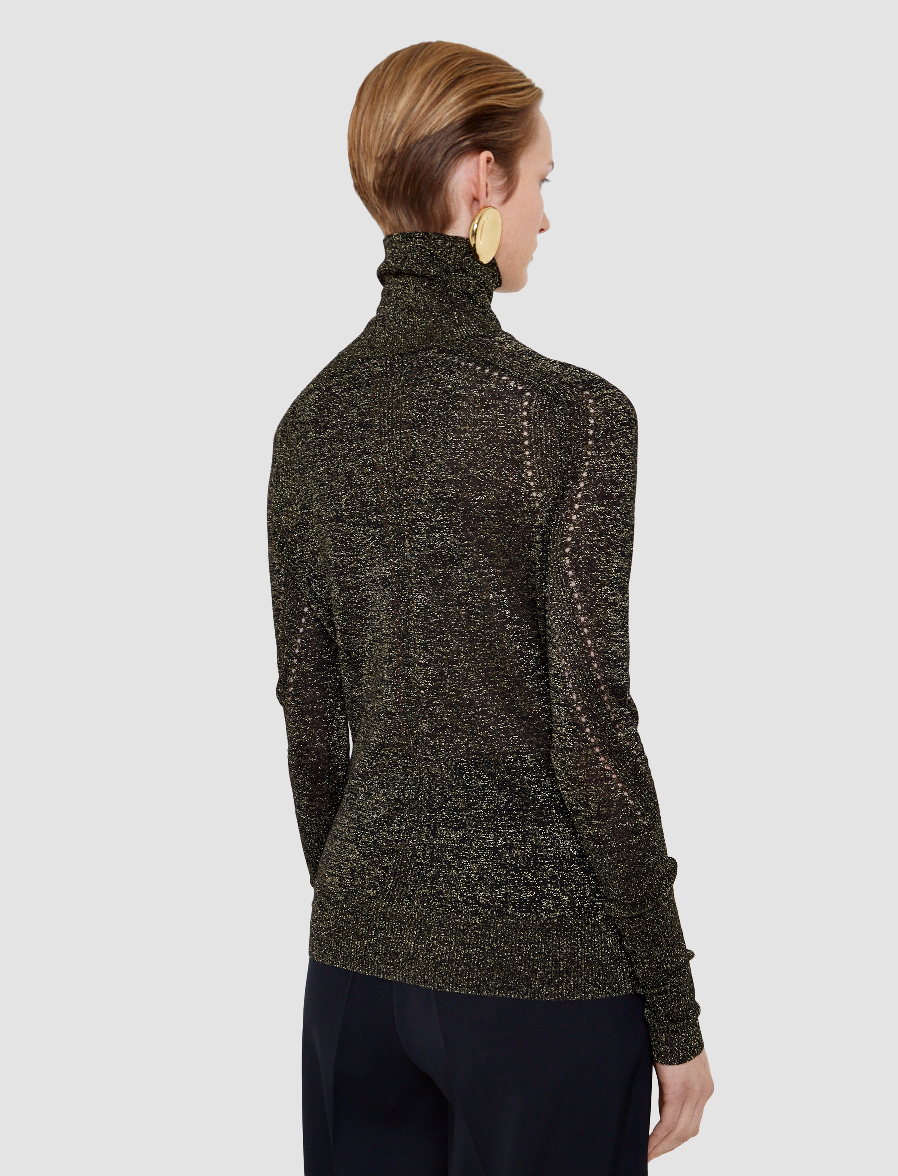 ブラック-leblanc-lurex-knit-ジャンパー-JOSEPH