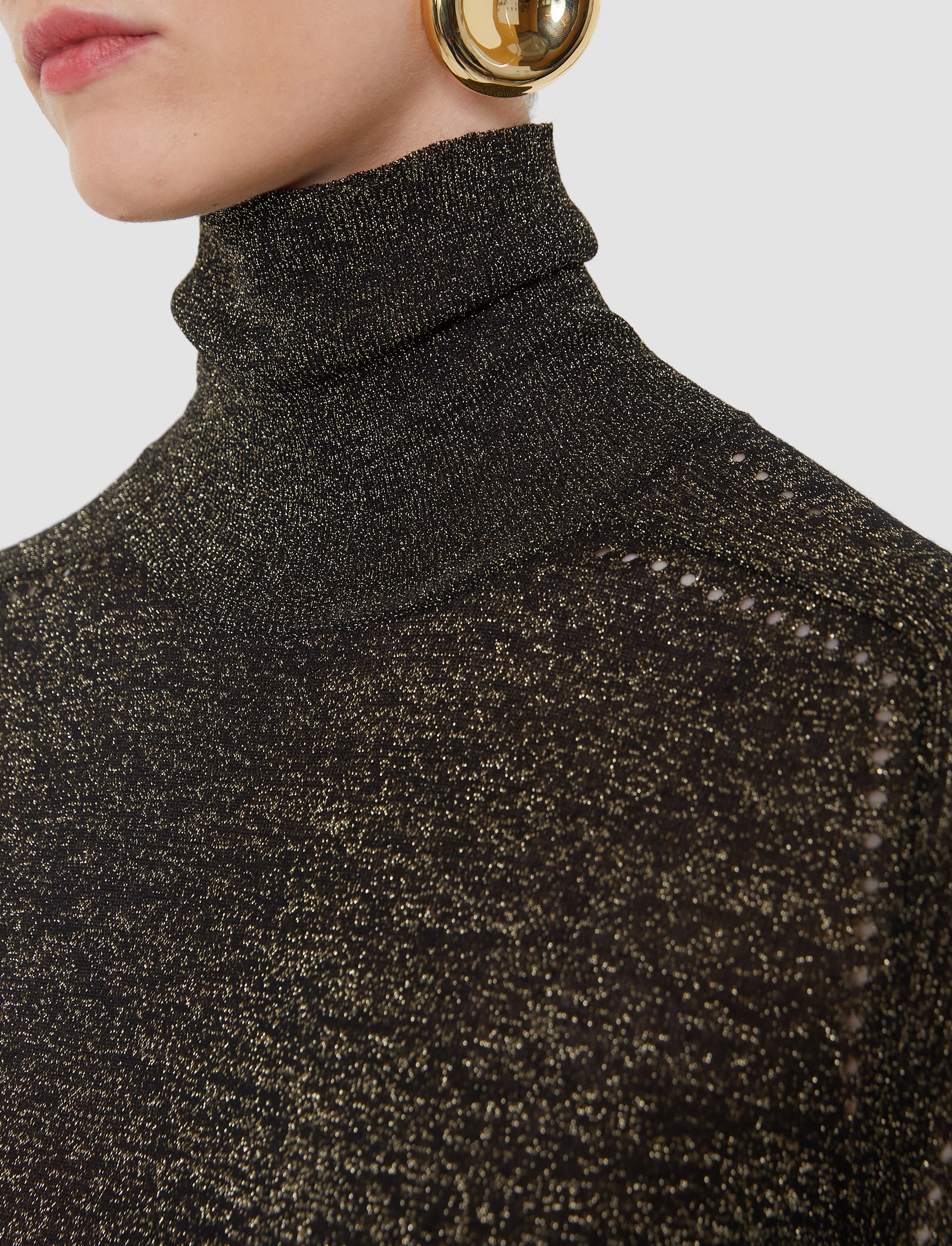 ブラック-leblanc-lurex-knit-ジャンパー-JOSEPH