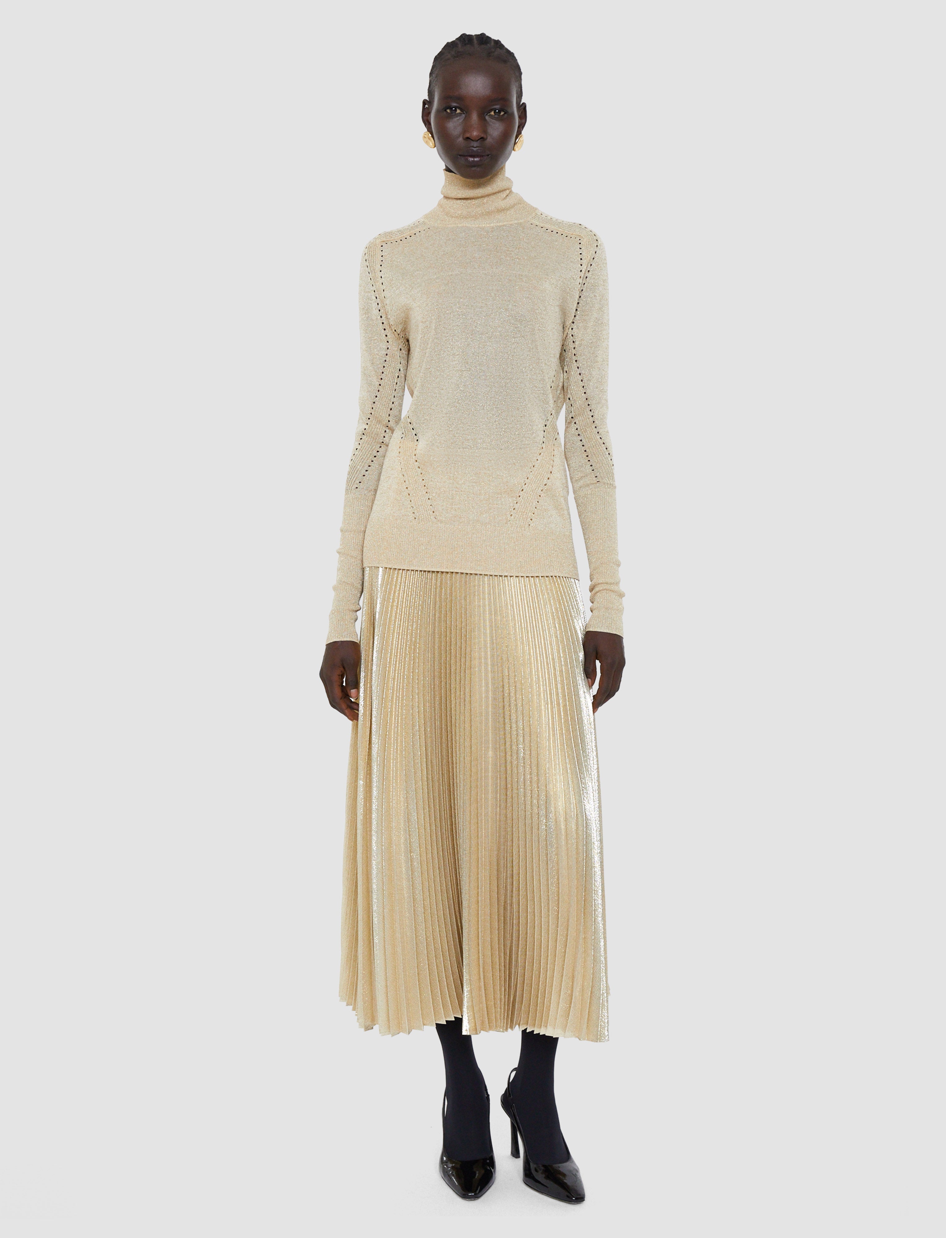 gold-leblanc-lurex-knit-ジャンパー-JOSEPH
