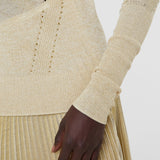 Gold Leblanc Lurex Knit Jumper - Joseph