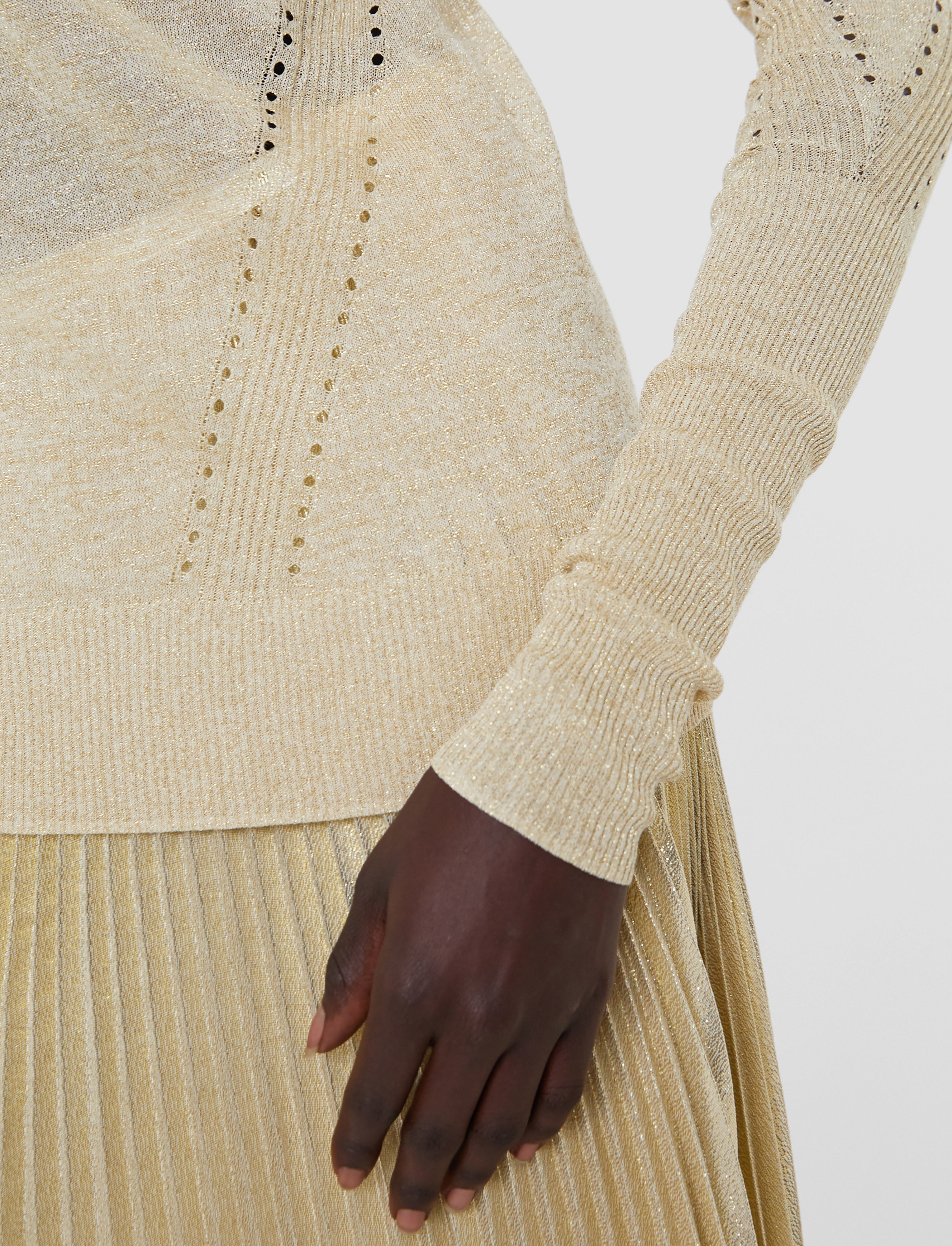 gold-leblanc-lurex-knit-ジャンパー-JOSEPH