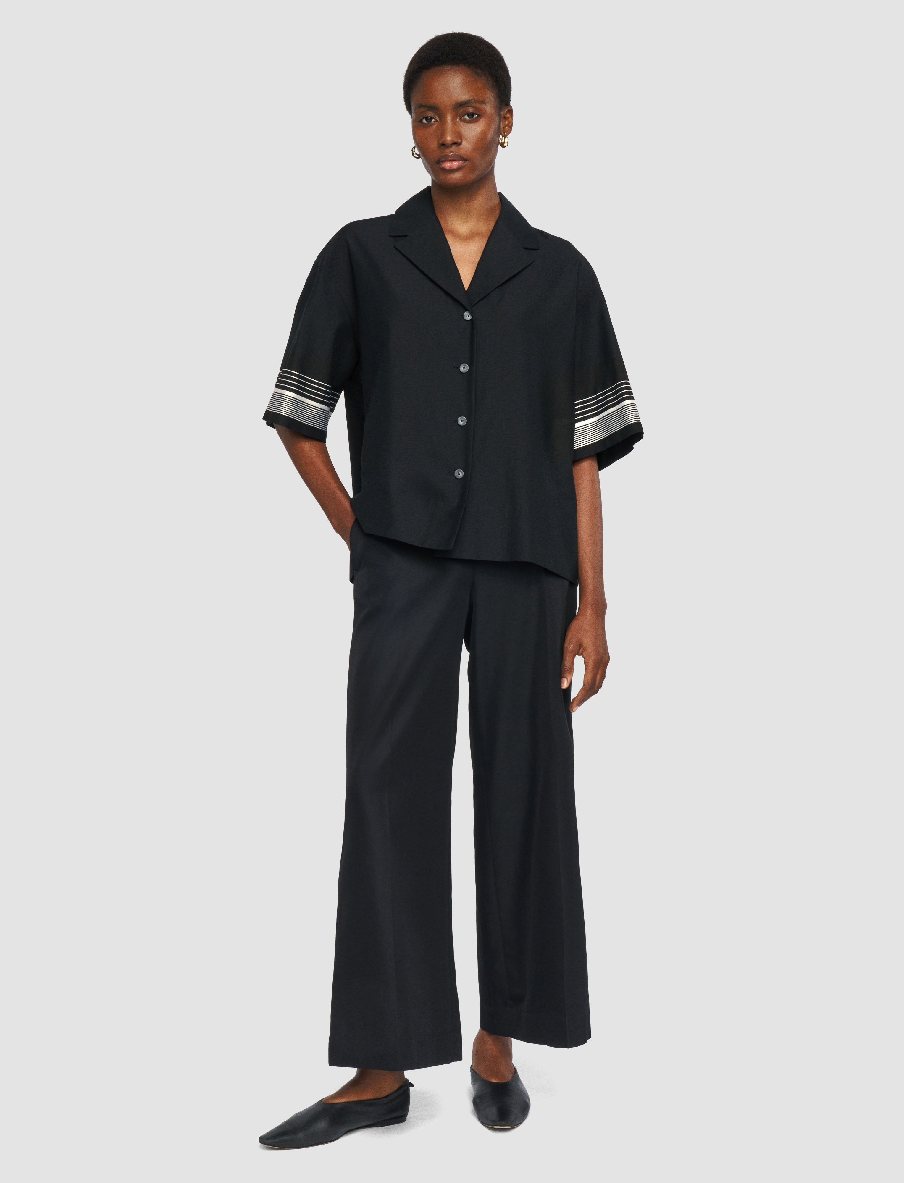 black-leopold-cotton-blend-shirt-JOSEPH