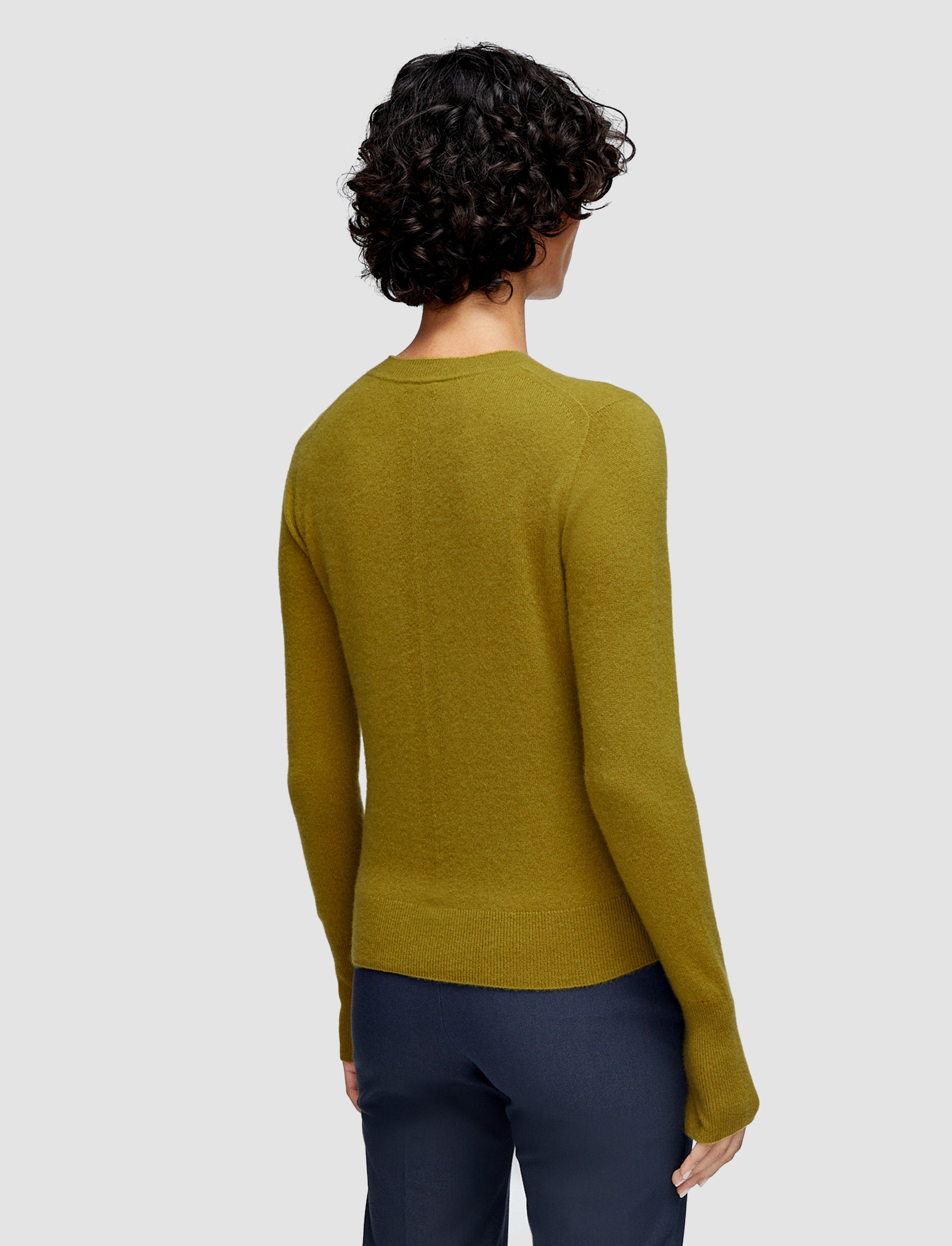 グリーン-light-pure-cashmere-ラウンドネックジャンパー-JOSEPH