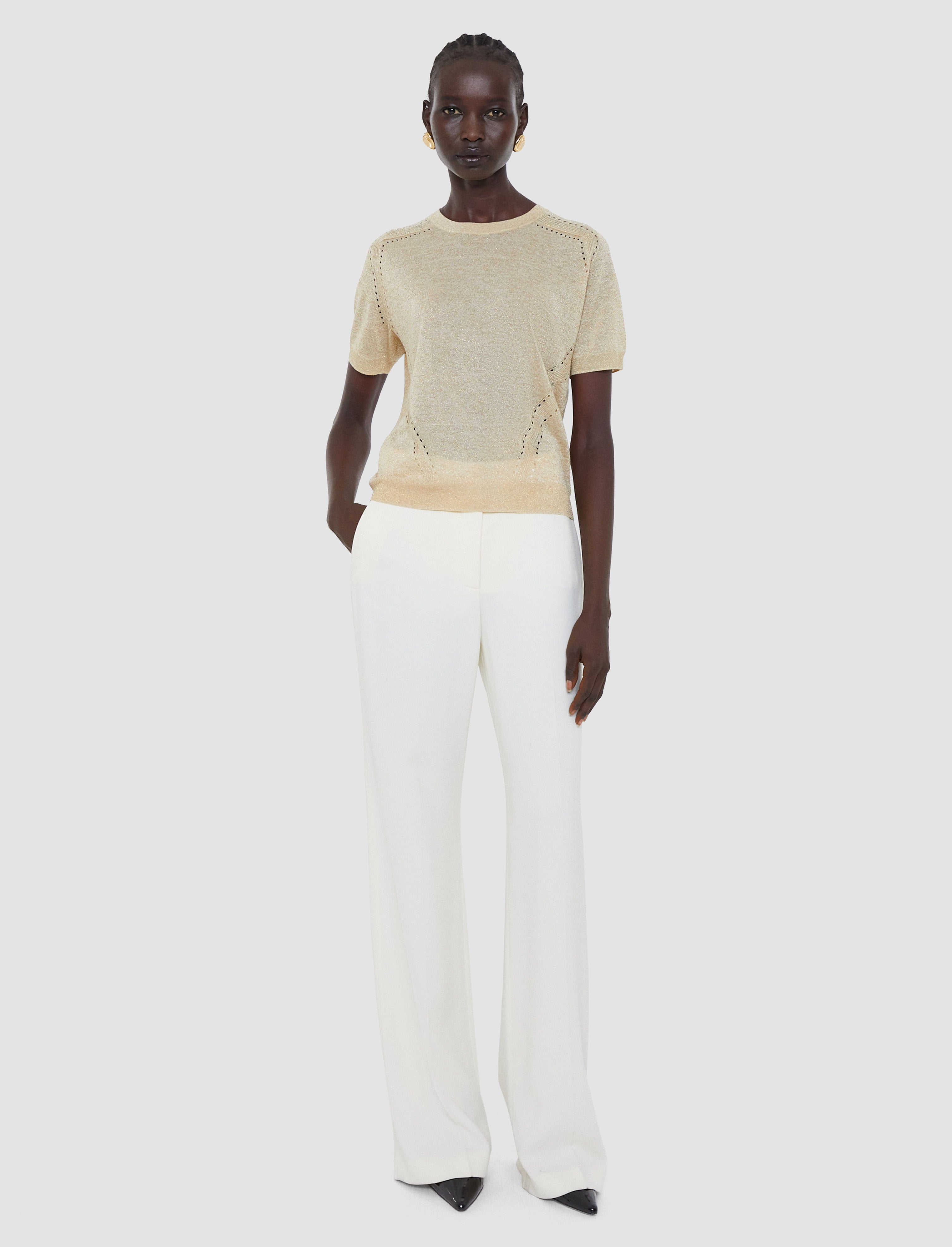 gold-lille-lurex-knit-トップ-JOSEPH