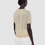 Gold Lille Lurex Knit Top - Joseph