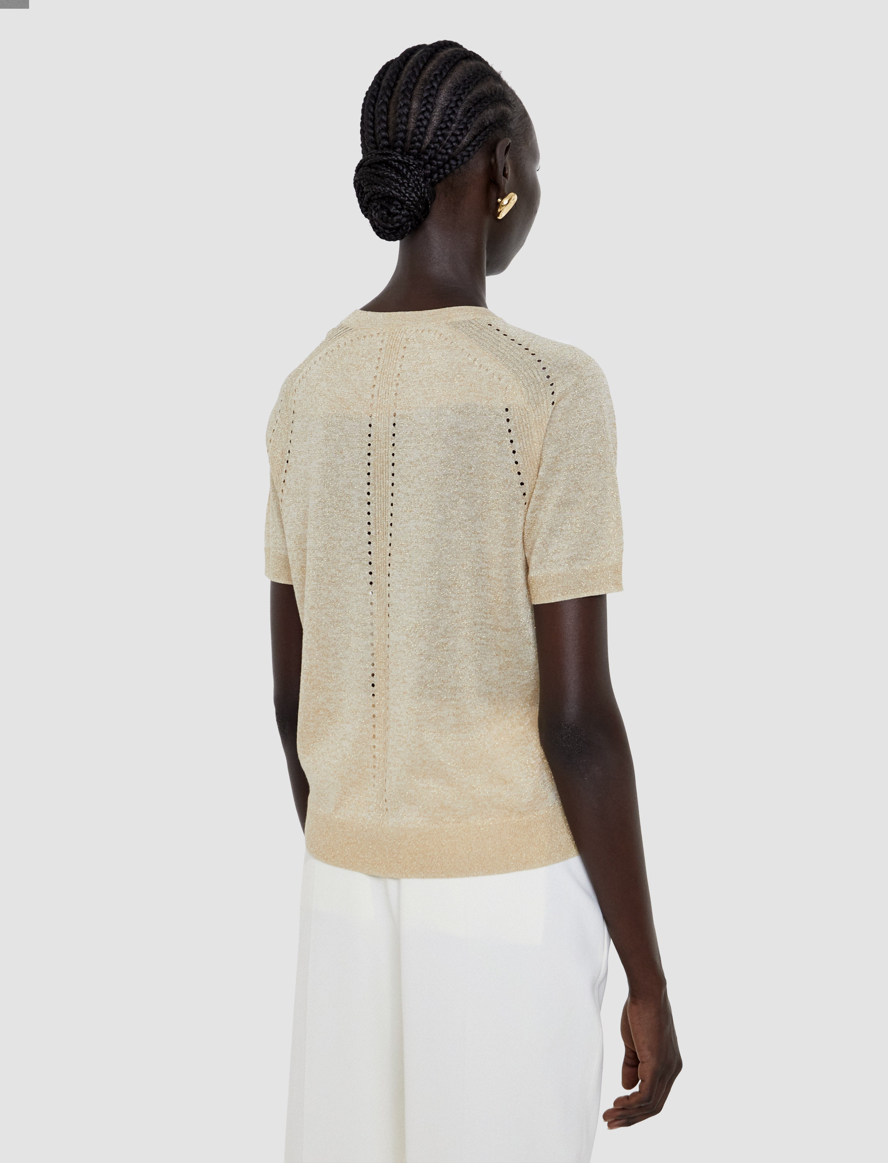 gold-lille-lurex-knit-トップ-JOSEPH