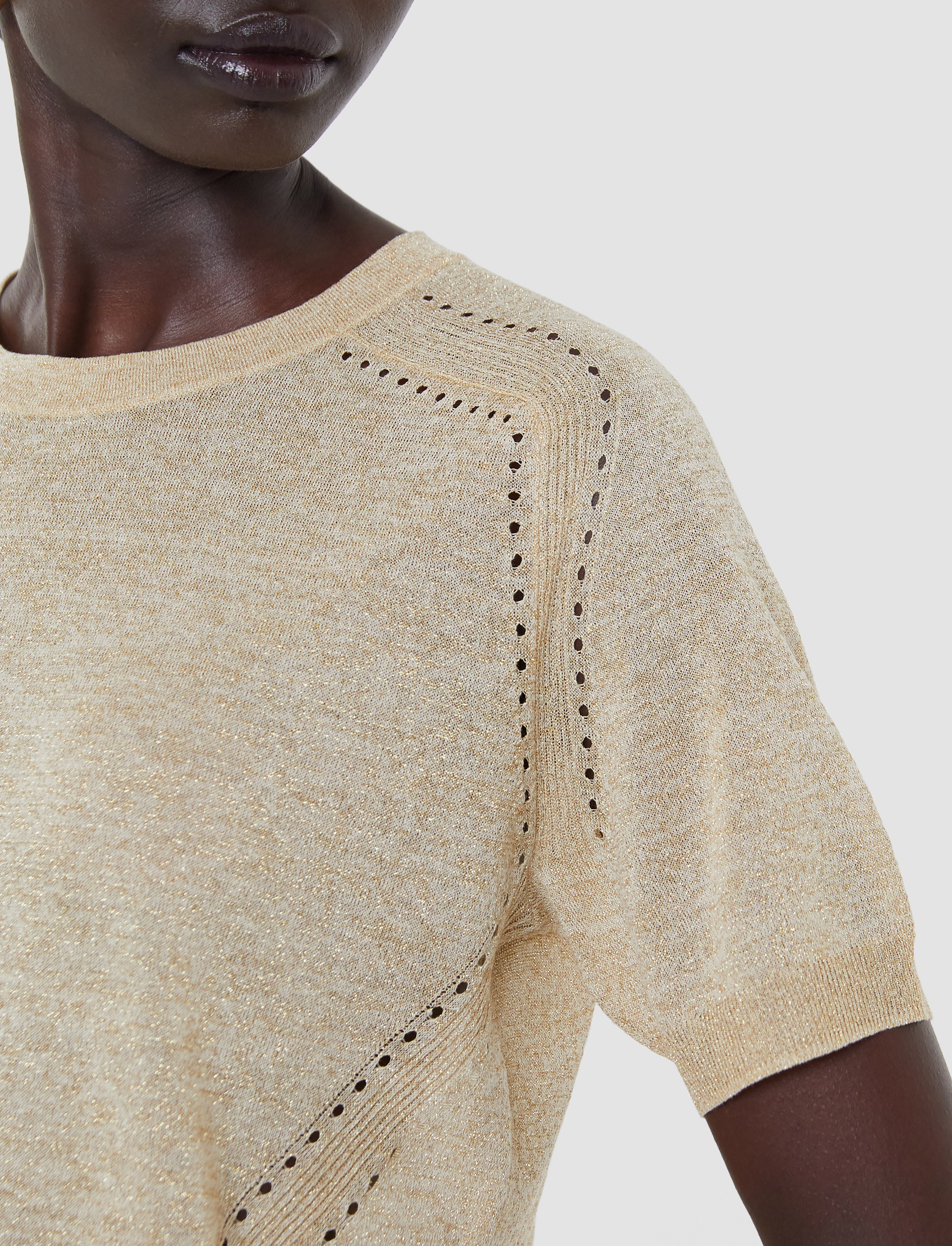 gold-lille-lurex-knit-トップ-JOSEPH