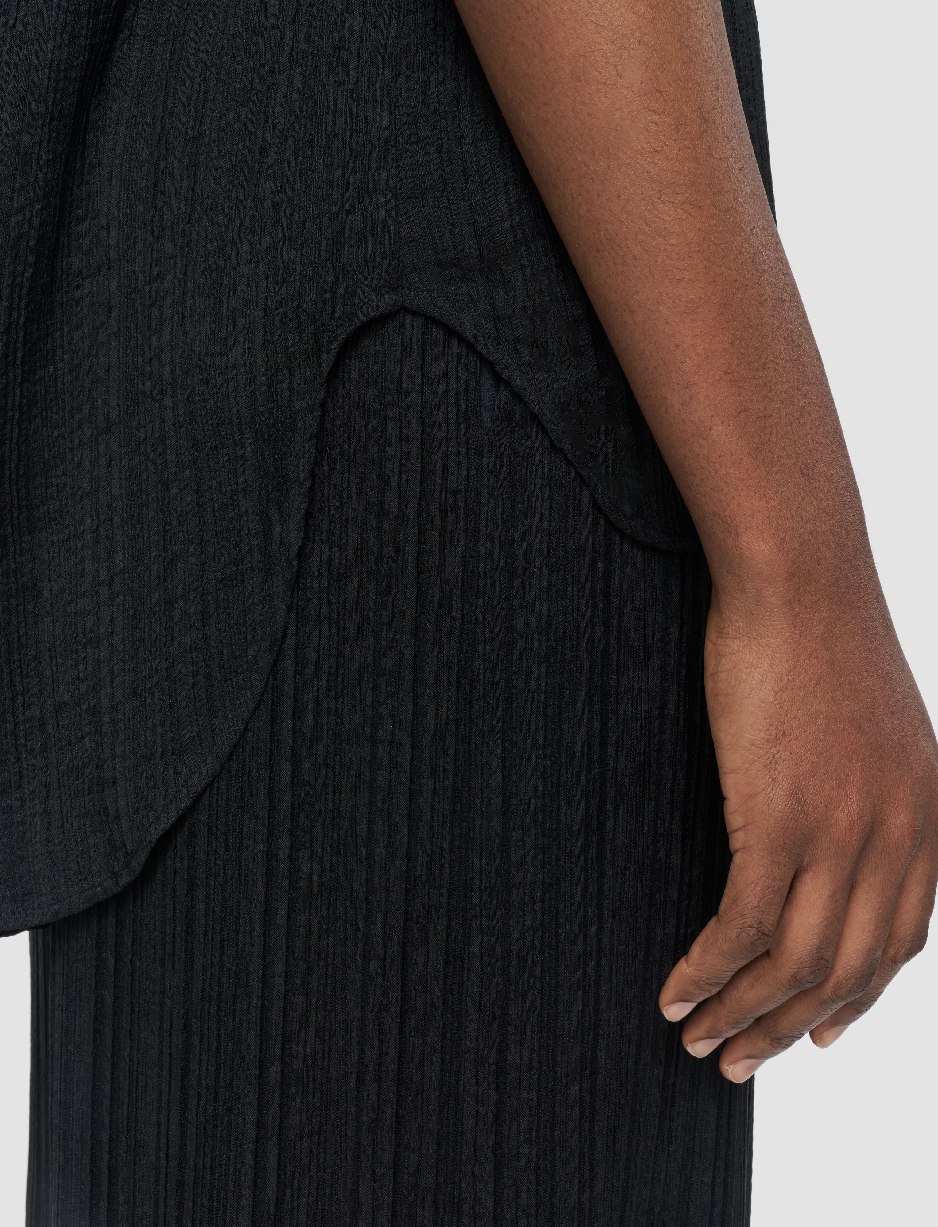 black-lucien-pleat-jacquard-blouse-JOSEPH