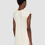 White Lucien Pleat Jacquard Blouse - Joseph