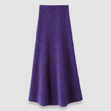 Purple Mairie Brushed Alpaca Skirt - Joseph