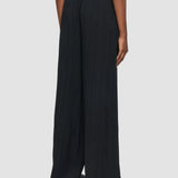 Black Mawn Pleat Jacquard Trousers - Joseph