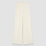 White Mawn Pleat Jacquard Trousers - Joseph
