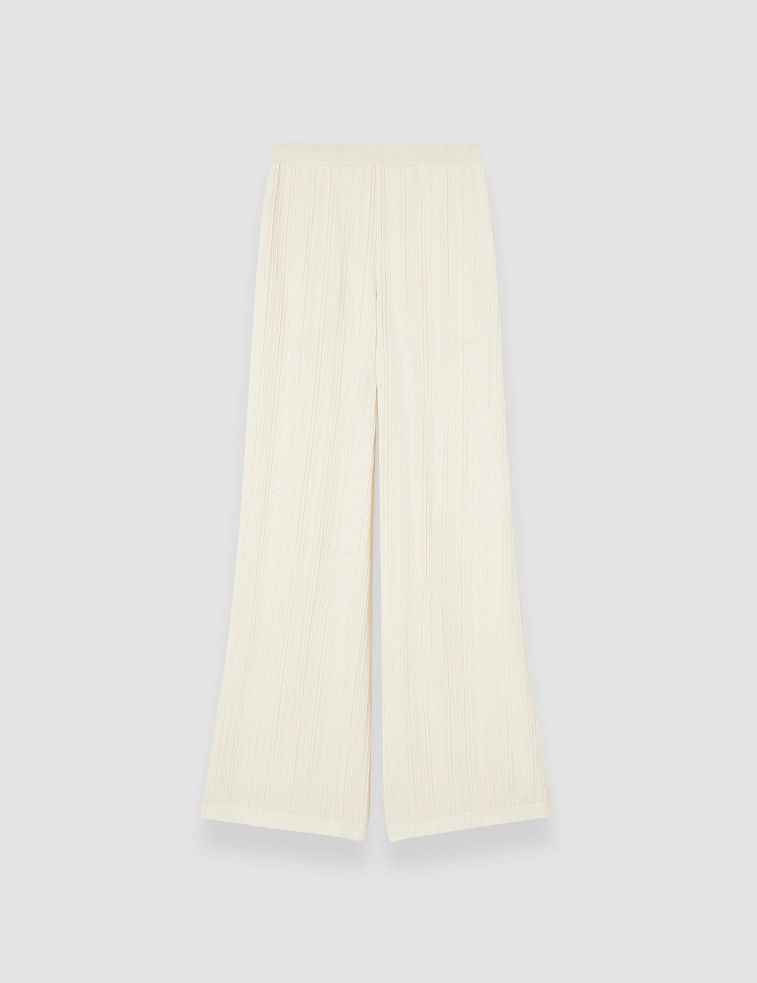 White Mawn Pleat Jacquard Trousers - Joseph