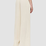 White Mawn Pleat Jacquard Trousers - Joseph