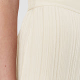 White Mawn Pleat Jacquard Trousers - Joseph